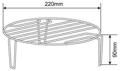 schwarz Grill, Mikrowelle 819021, 20 l, Hanseatic