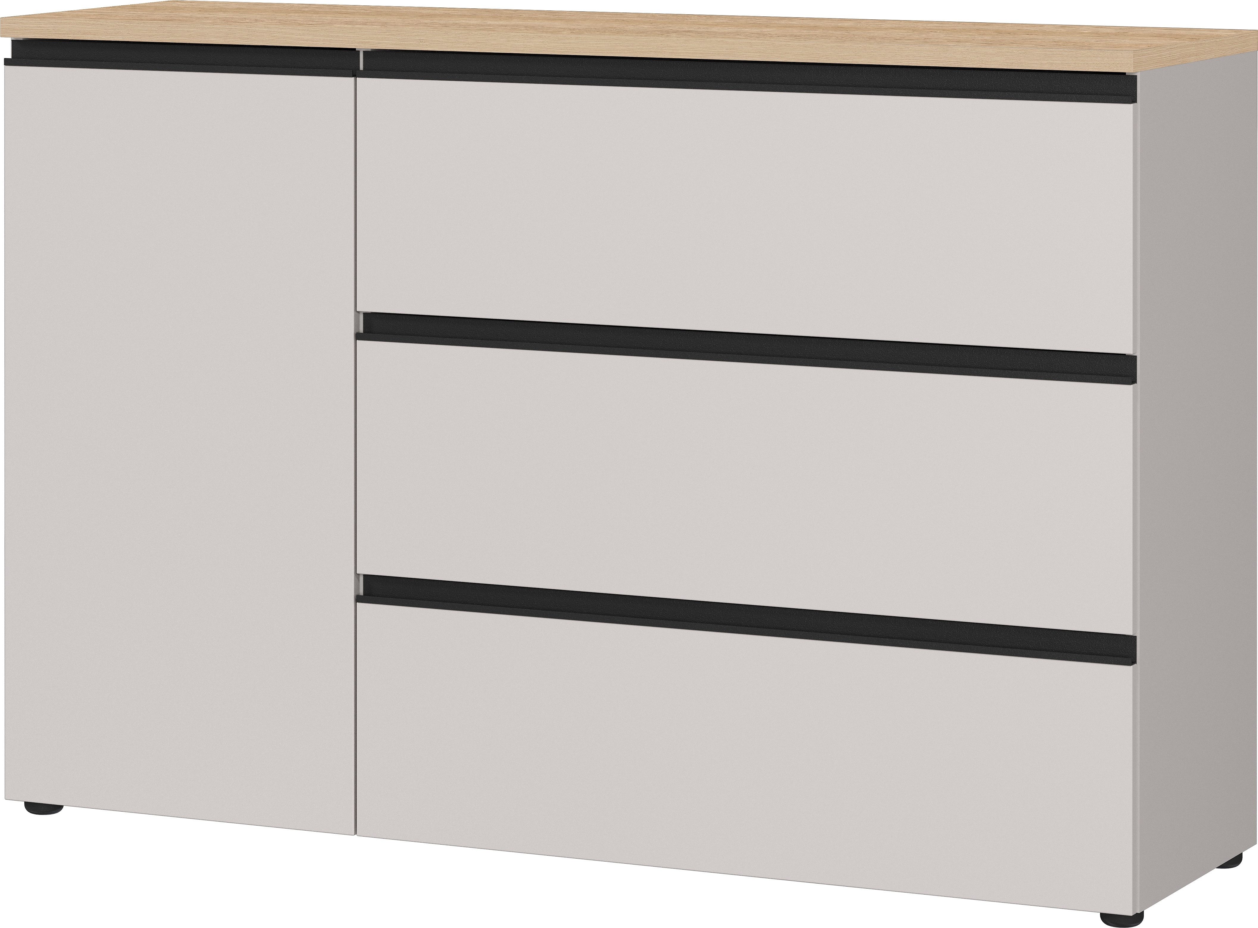 GERMANIA Sideboard Cormano, Kommode mit einer Tür und drei Schubkästen