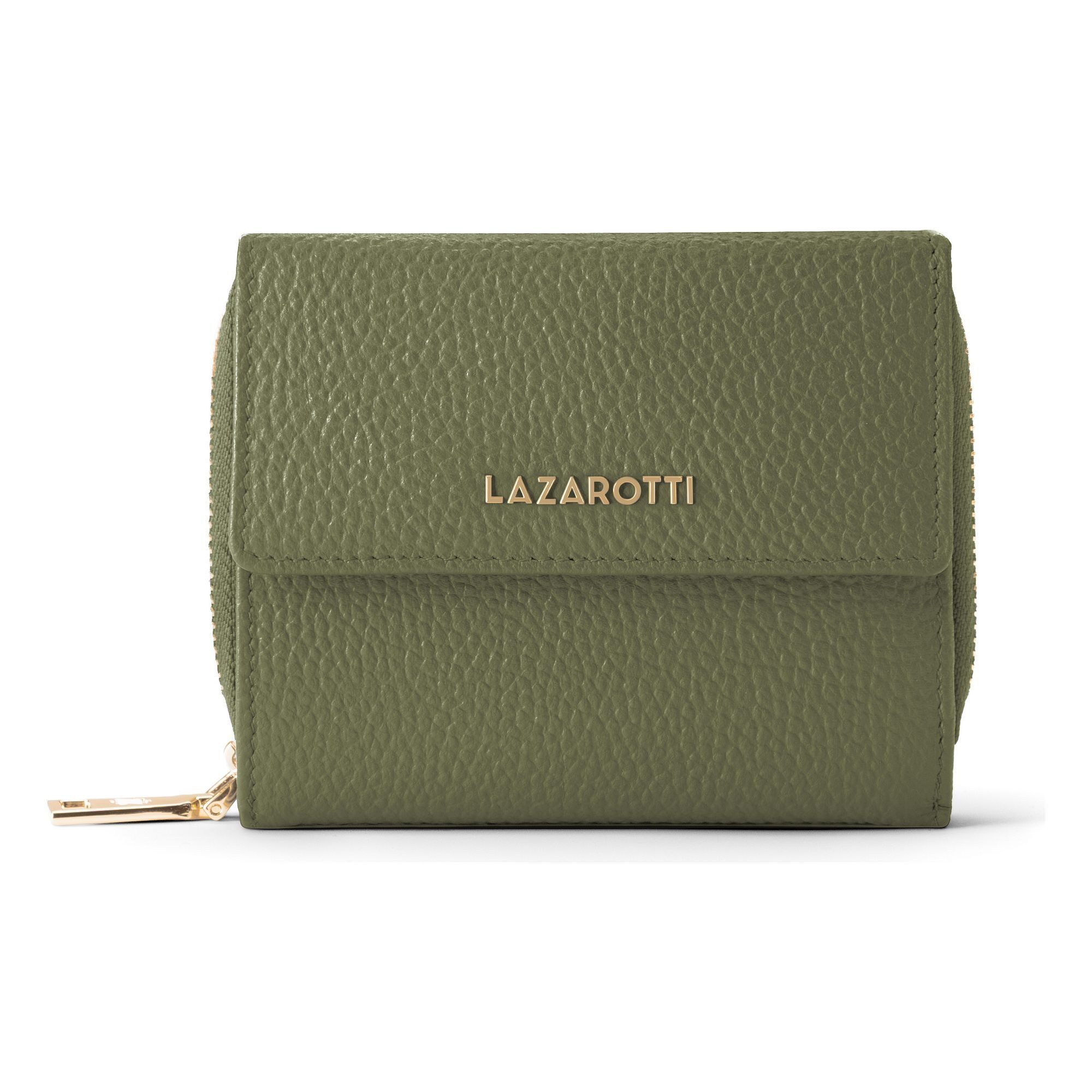 Lazarotti Geldbörse Bologna Leather Zip-Around Geldbörse Leder 12 cm