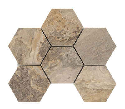 KNG Feinsteinzeug Mosaikfliesen Mosaikfliese Stone Art 26 x 20 cm sand-beige, Beige