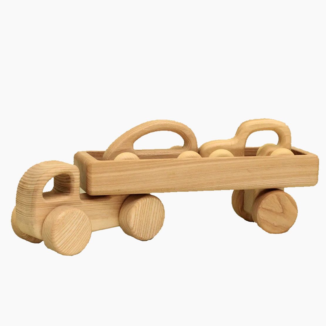 Lotes Toys Spielzeug-Transporter Lotes Toys Holzbaufahrzeug Auto, (Set, 3-tlg., packung), Jedes Holzauto ist ein Unikat