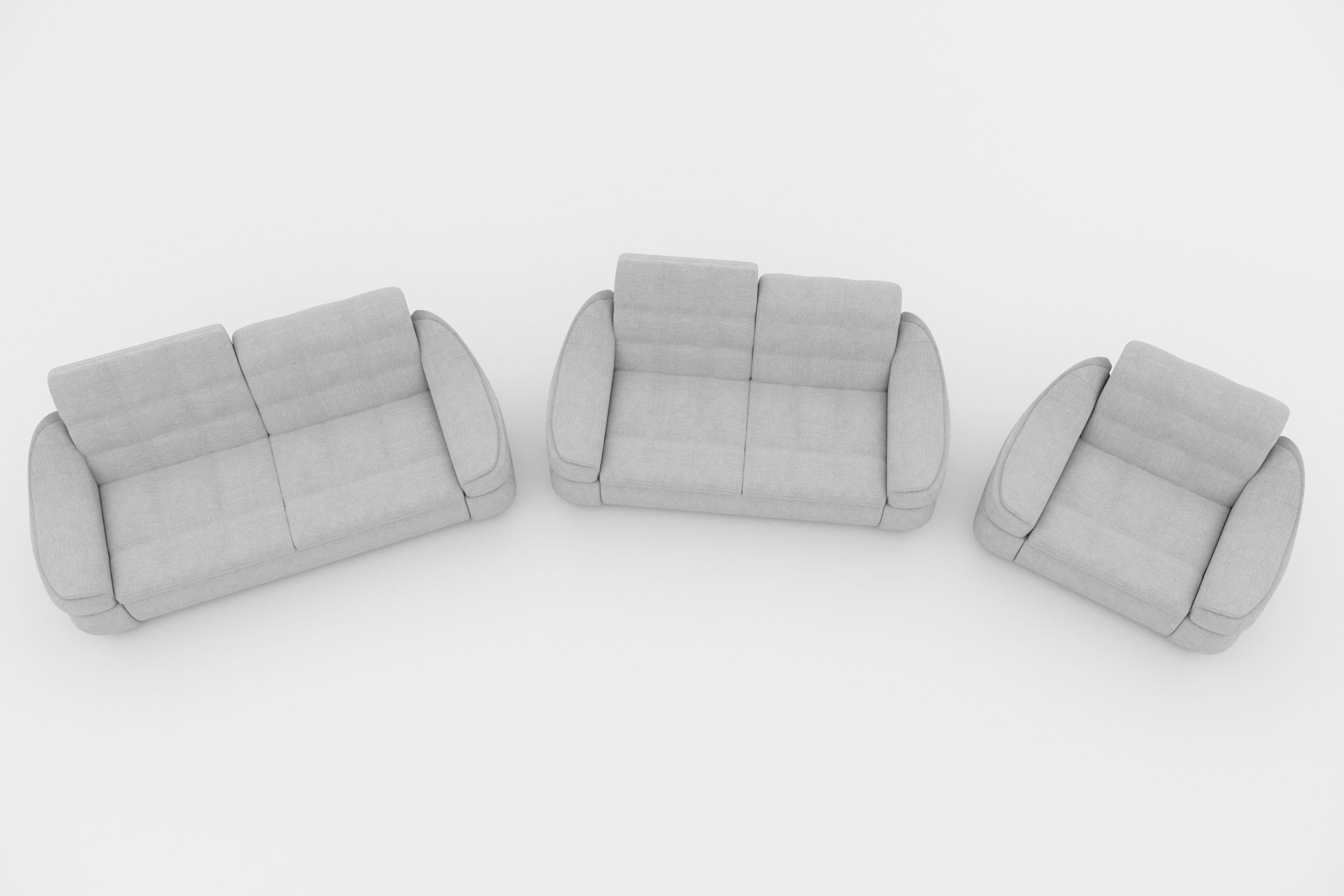 bestehend made aus (Set (3-tlg), Alisa, Polstergarnitur Stylefy 2-Sitzer Modern Europa Sessel, Design, und Sofa 2,5-Sitzer in Sofa,