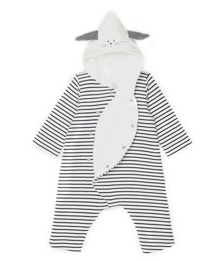 Petit Bateau Strampler Petit Bateau Overall gefüttert Milleraies Ohren Kapuze