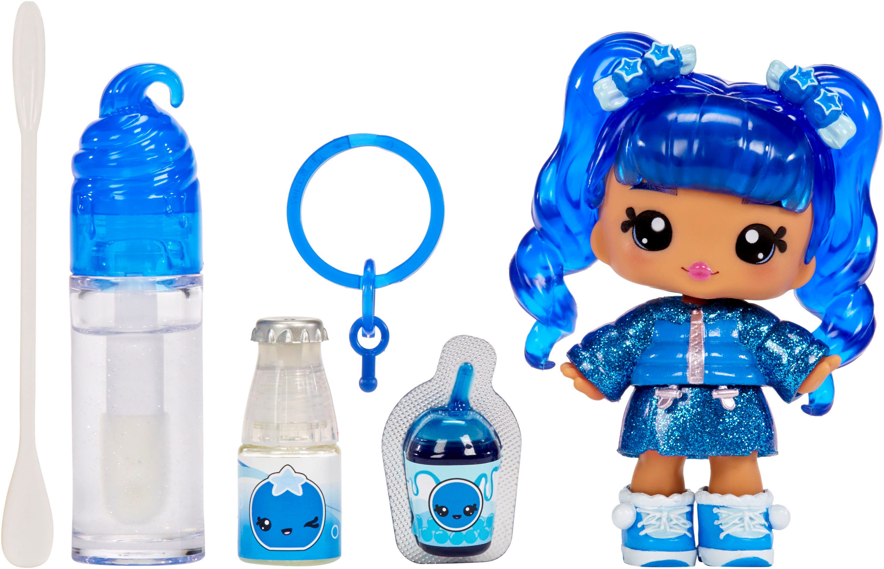YUMMILAND Minipuppe Yummiland Lipgloss Doll - Rory Blueberry, inklusive Schlüsselanhänger
