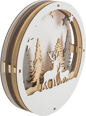 Myflair Möbel & Accessoires Weihnachtsszene Weihnachtsdeko, Winterszenerie, mit LED Beleuchtung, Höhe ca. 29 cm