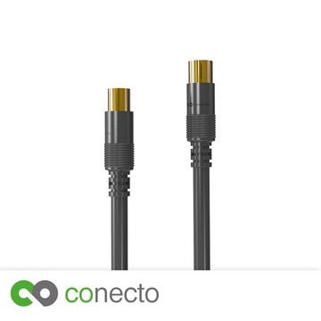 conecto conecto HQ TV Antennenkabel - 4K UHD 1080p FULL HD HDTV 3D - (TV-Steck SAT-Kabel, (50 cm)