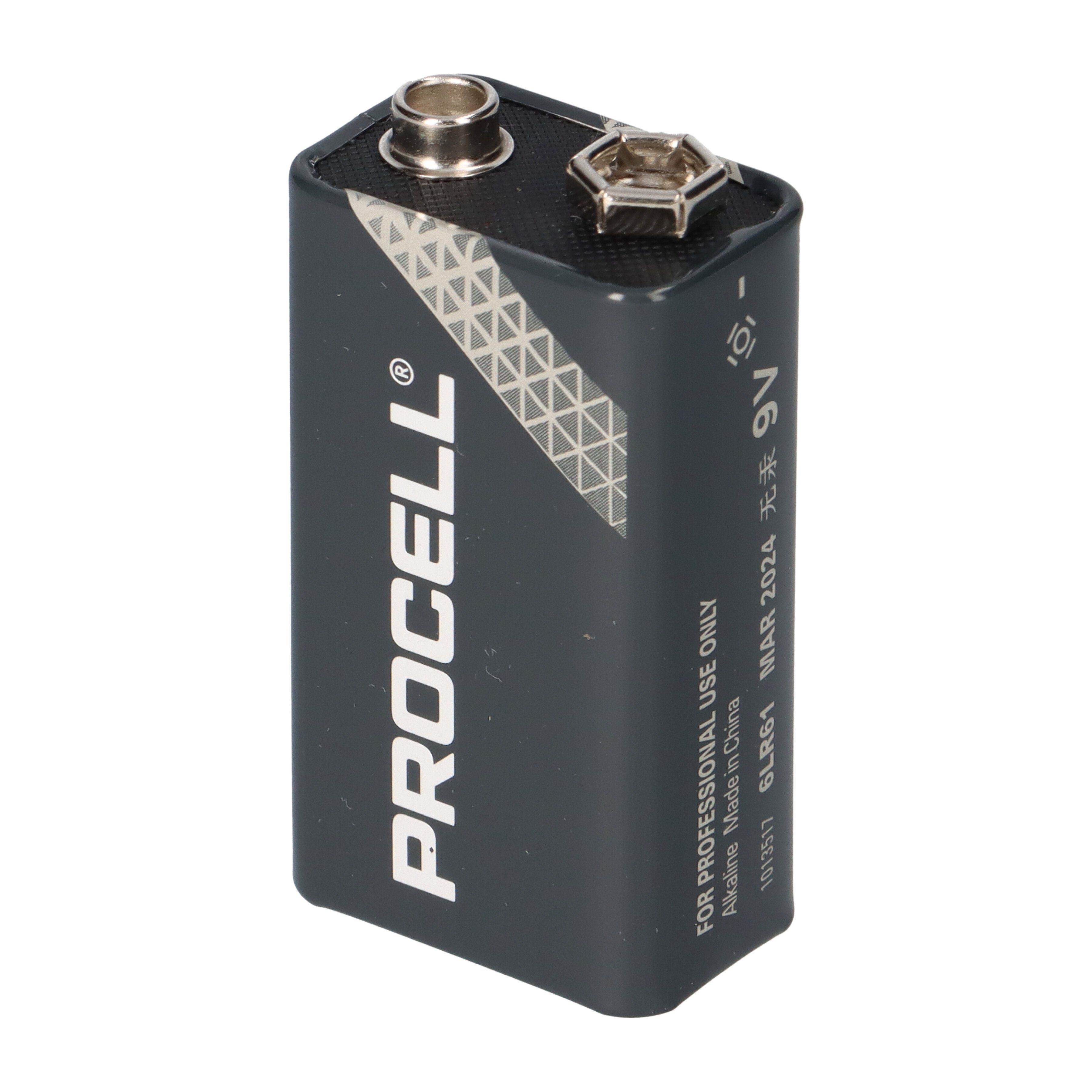 9V-Block Procell 10x Duracell Originalkarton Duracell (10St) MN1604 Batterie