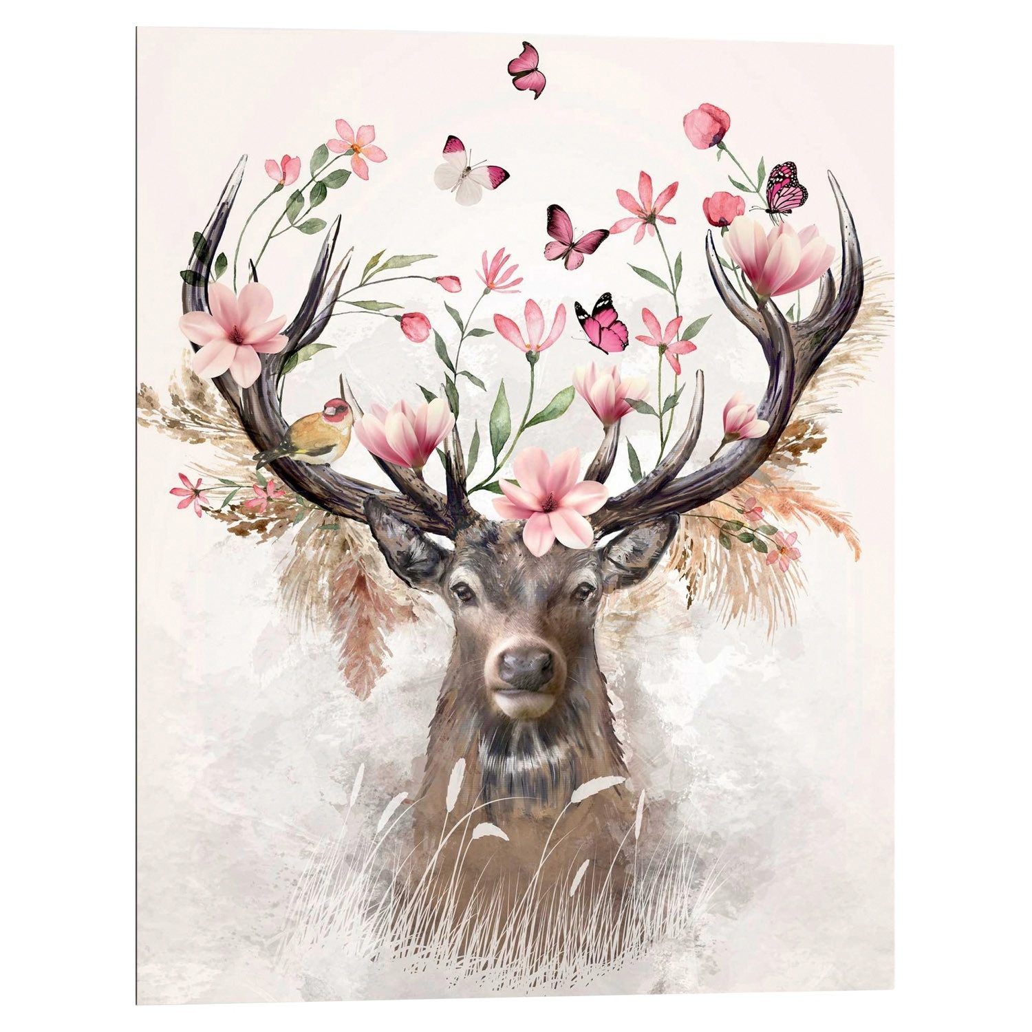 Reinders! Wandbild MARAL, Weiß, Rosa, Braun, günstig online kaufen