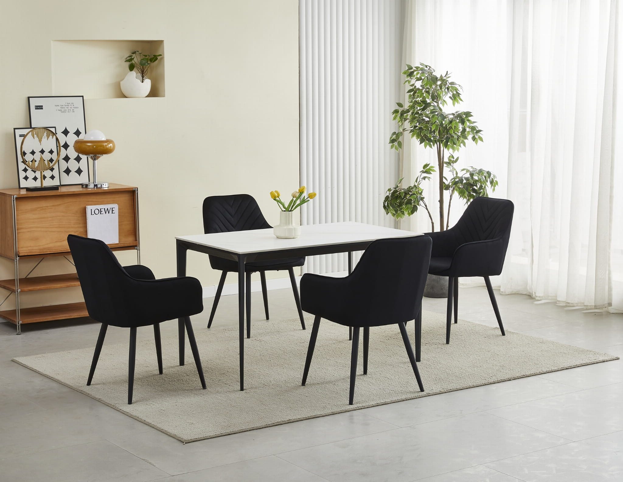 Home Collective Esszimmerstuhl Küchenstuhl, Polsterstuhl, Schminktisch günstig online kaufen