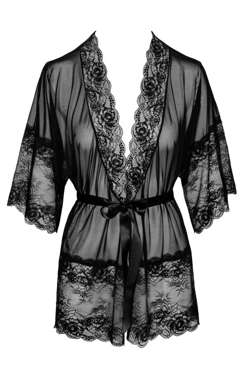Kissable Kimono, Kimono in schwarz - L/XL