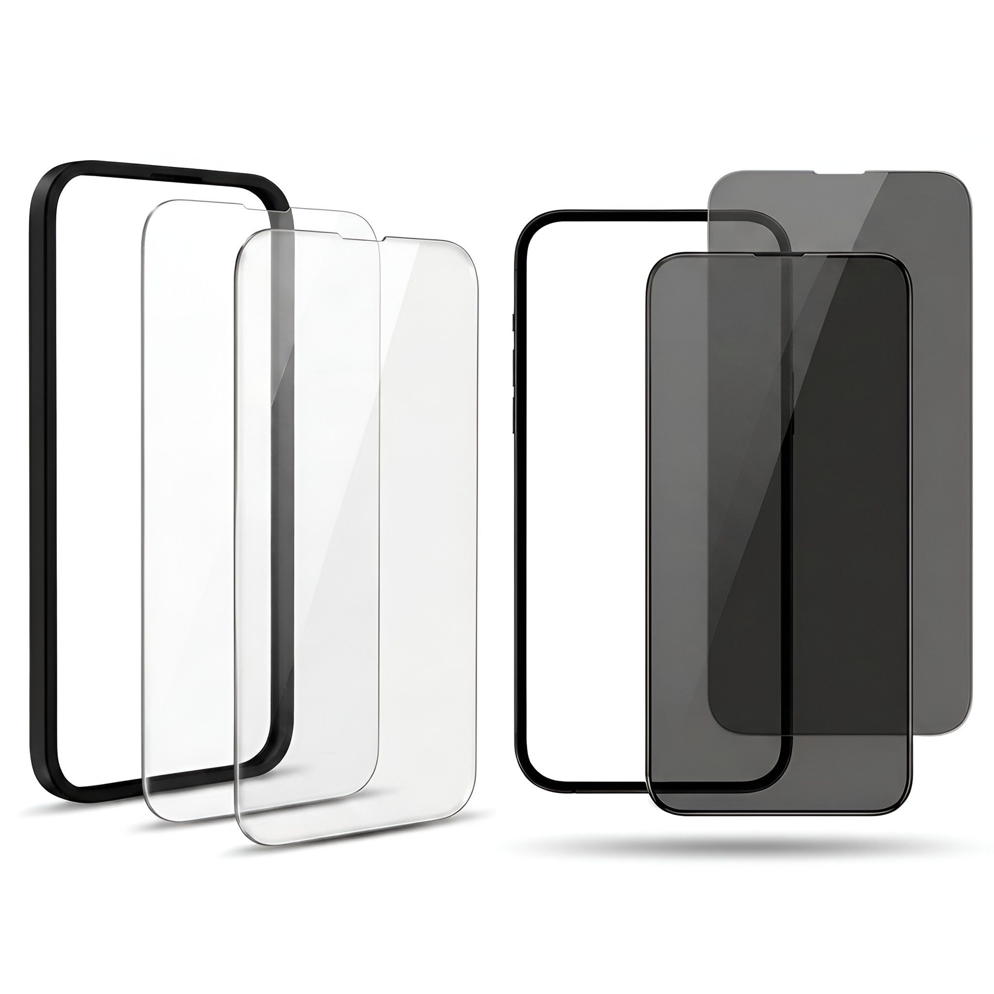 Futurea Displayschutzglas 2er Pack 9H Panzerglas oder Sichtschutz für iPhone 18 Pro & Pro Max für iPhone 18 Pro Max, Set, 2 Stück, Klar oder Anti-Spy Schutzfolie kompatibel mit Apple iPhone 18, 17