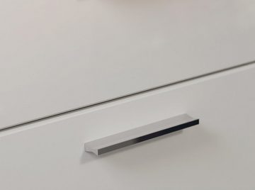 xonox.home Badezimmer-Set Lambada, (Möbel-Set 4-teilig Eiche Sonoma und weiß, ca. 112 x 191 cm), Hochglanz