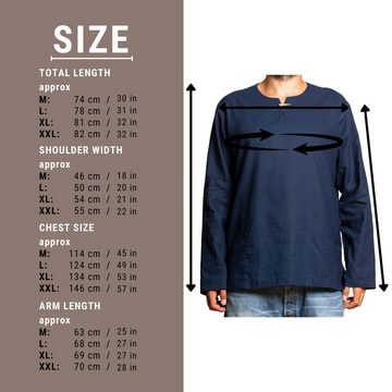 PANASIAM Langarmhemd Fischerhemd T01 aus hochwertiger Baumwolle für Herren Relaxed-Passform Freizeithemd bis Gr. XXL Fisherman Shirt longsleeve