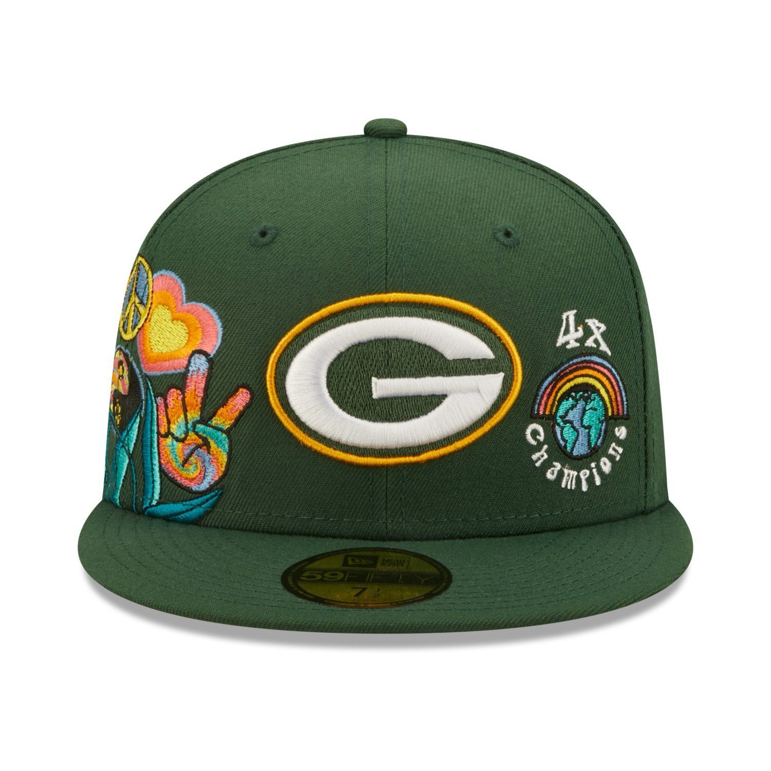 New Era Fitted Cap 59Fifty Bay Packers Green GROOVY