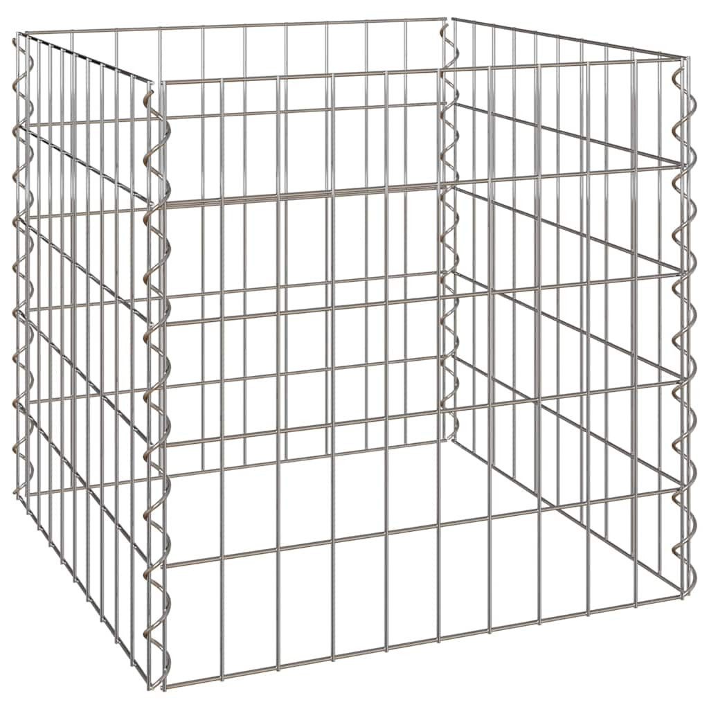 vidaXL Gartenzaun Komposter Grau Stahl, (1-St) günstig online kaufen