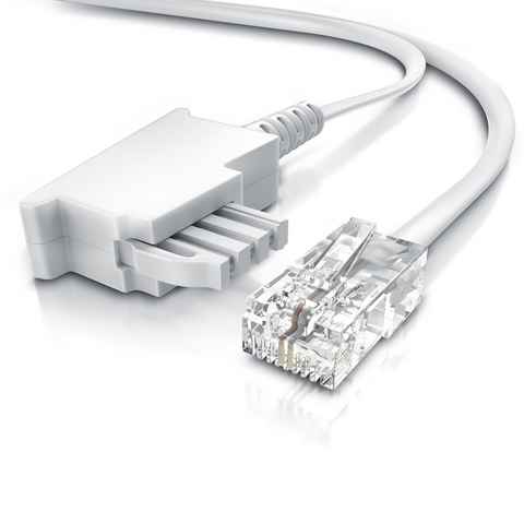 CSL Telefonkabel, TAE-F, RJ-45 (Ethernet) (50 cm), Telefonkabel / Anschlusskabel Router an Telefondose Routerkabel - 0,5m