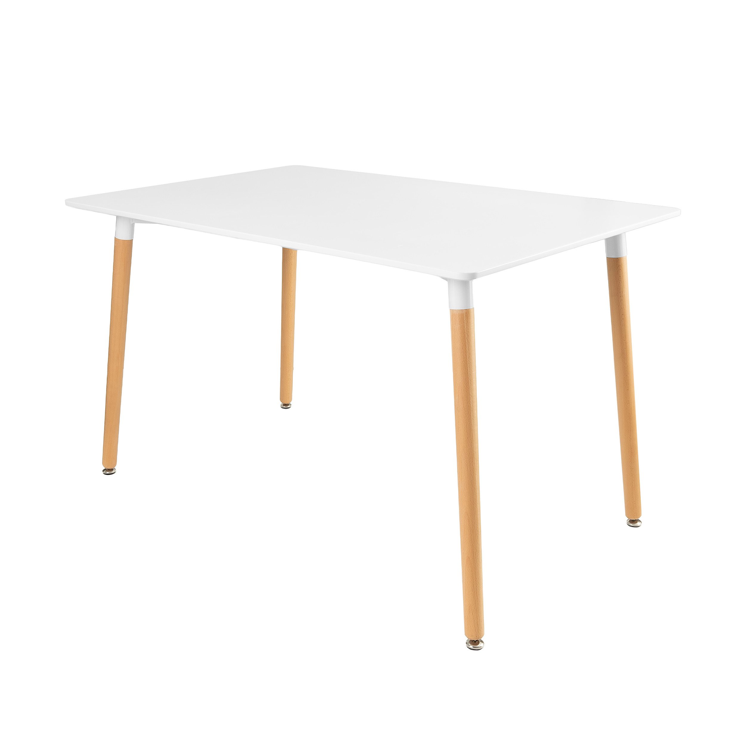 Furnify Esstisch ISLA Tisch 120 × 80 cm Skandinavischer Esszimmertisch (Esstisch), mit Holzbeinen