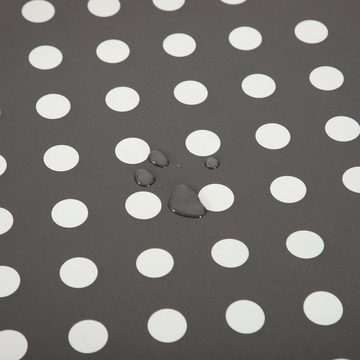 Haus und Deko Tischdecke Wachstuch Tischdecke schwarz mit weißen Punkten oval abwaschbar Garten (1-tlg)