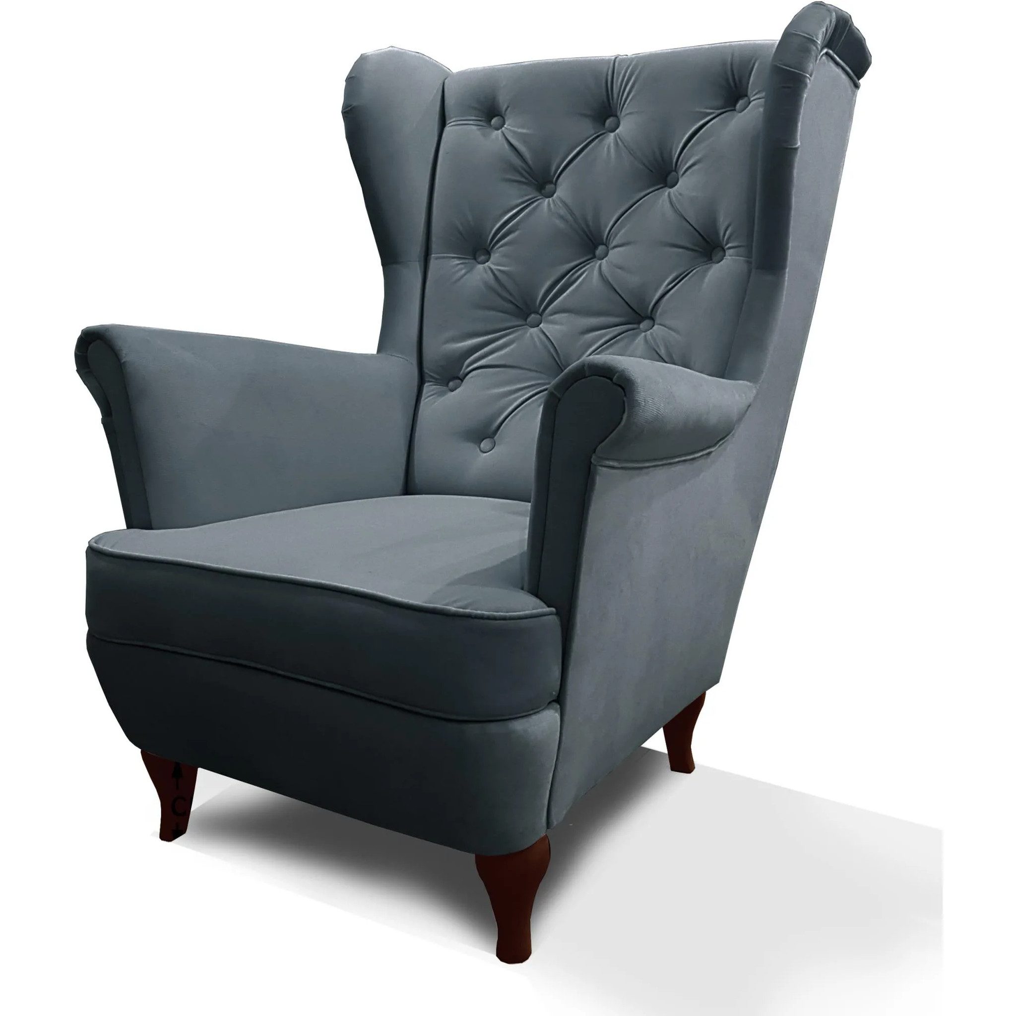 Beautysofa Ohrensessel Sessel FALCO Chesterfield Wohnzimmersessel günstig online kaufen