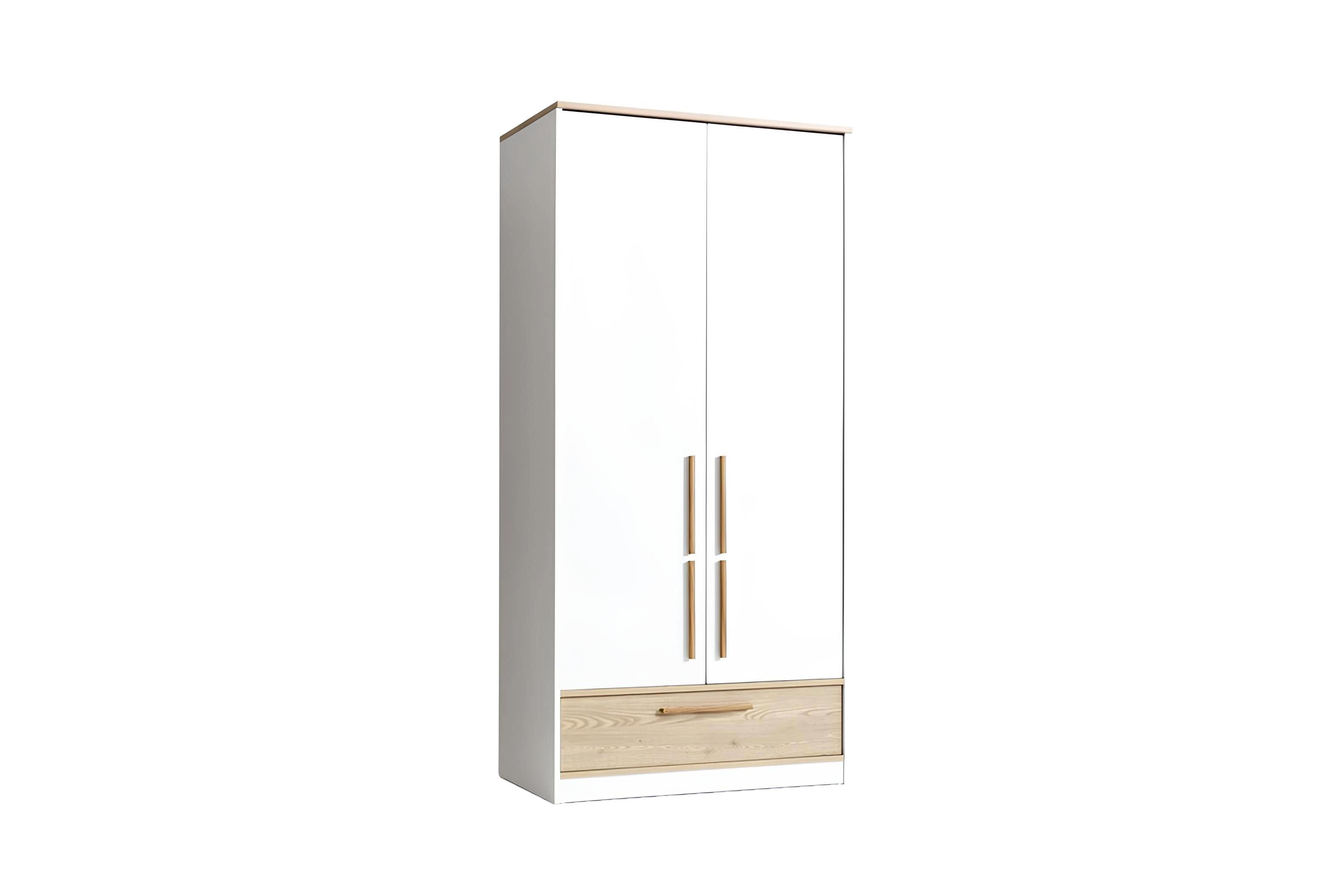 Xlmoebel Kleiderschrank Weißer Designer-Kleiderschrank für das Jugendzimmer mit Schubladen (1-St., Kleiderschrank) Hergestellt in Europa