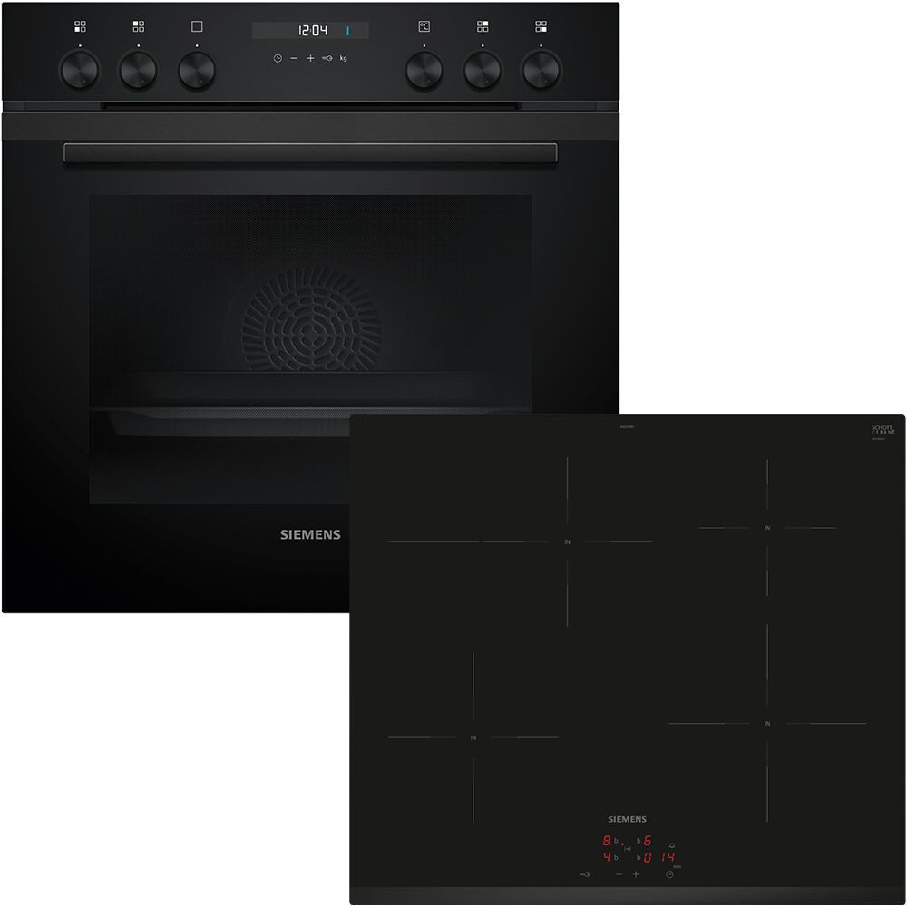 SIEMENS Elektro-Herd-Set EQ522IAAB, mit Teleskopauszug nachrüstbar, Gelingsichere cookControl10 & gleichmäßige 3D-Heißluft