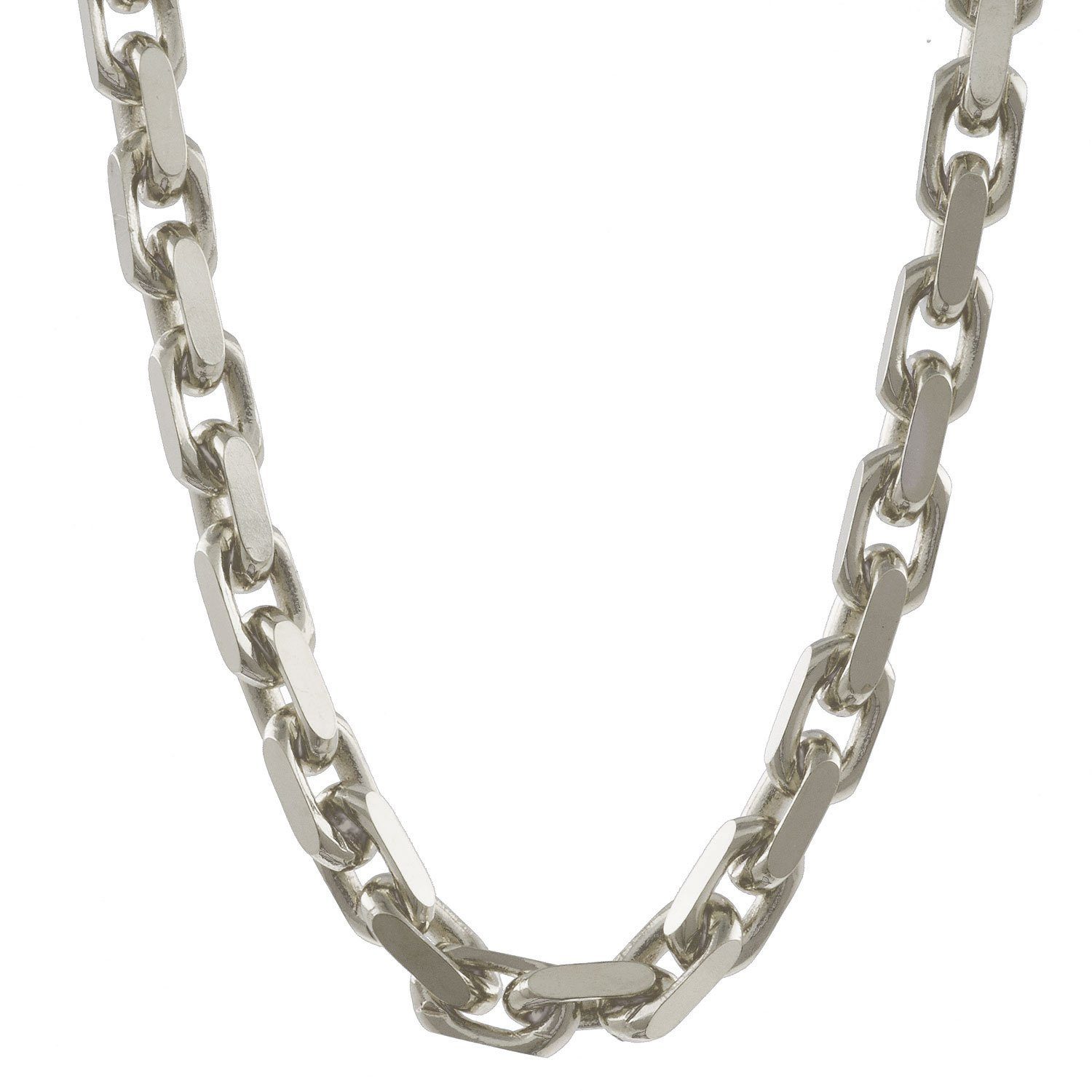 Silberkette Ankerkette diamantiert Halskette Breite 2,1 mm - 925 Sterlingsilber