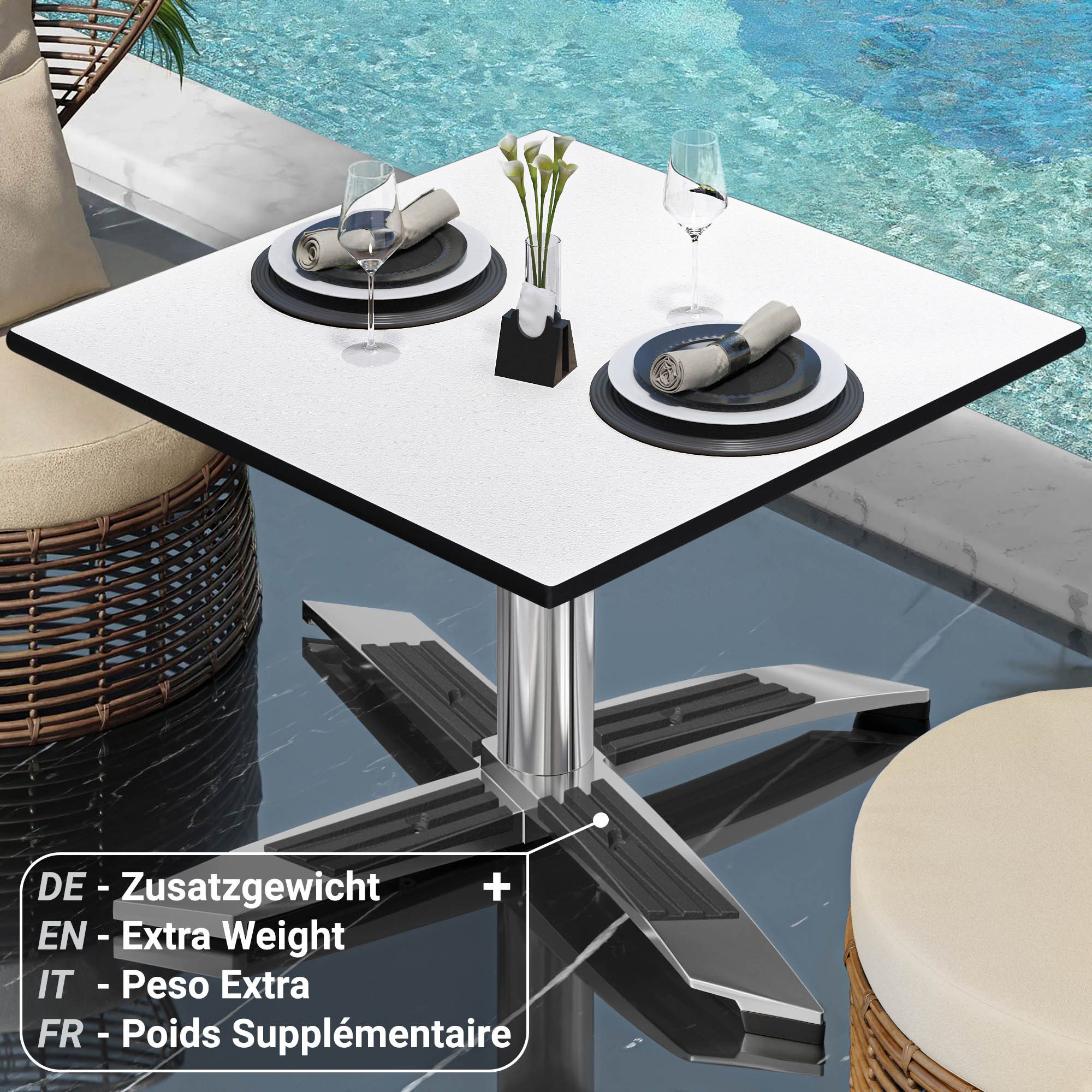 GGMMÖBEL Gartentisch CPTG