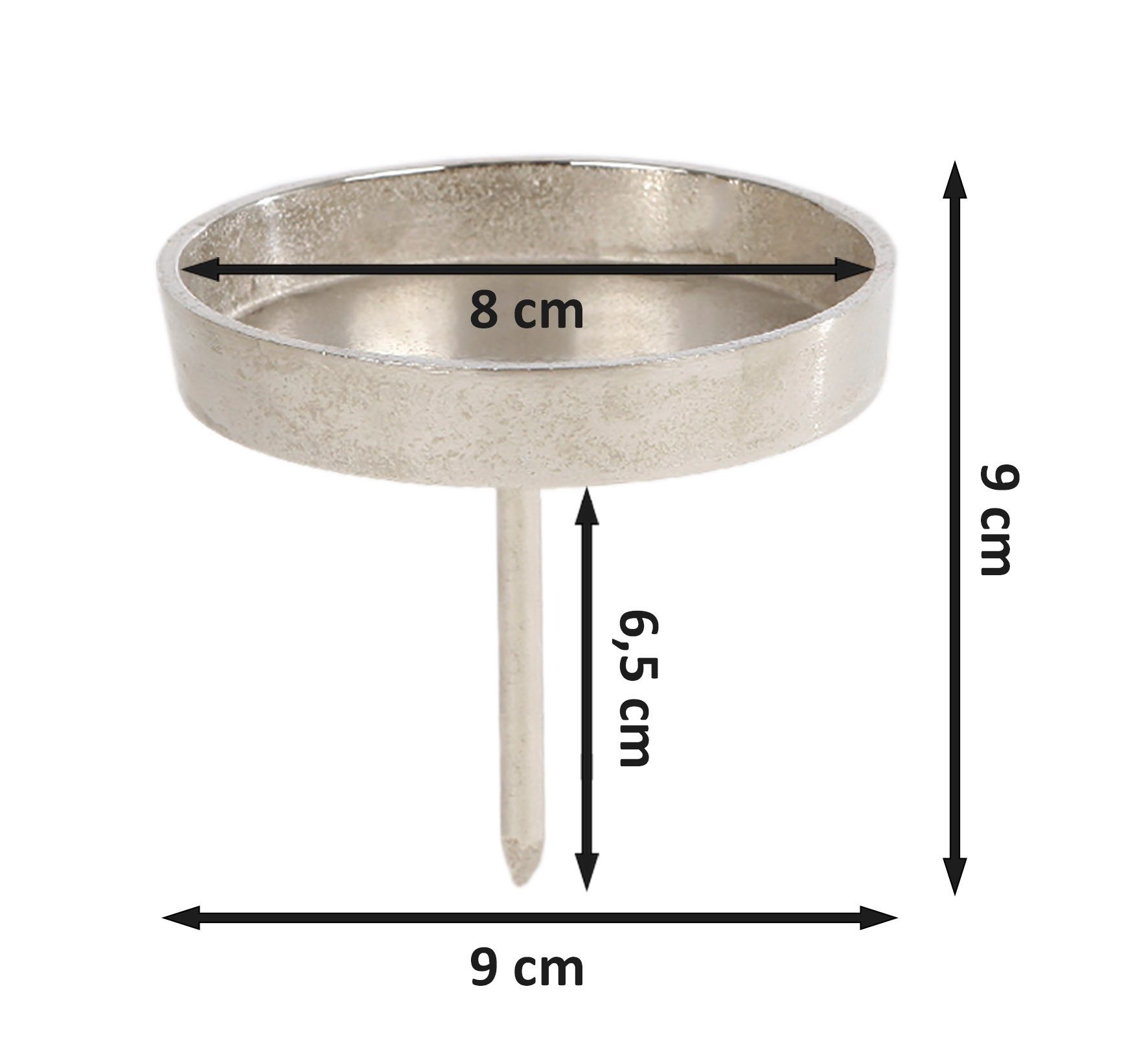 Spetebo Kerzentülle Alu Kerzenpick für Stumpenkerzen 4er Set gold (Set, 4 St., 4er-Set), Metall Kerzenhalter für Kugelkerzen