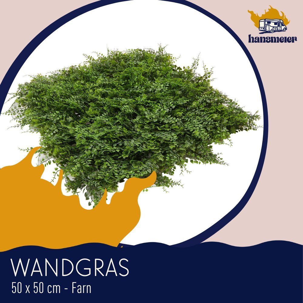 Kunstpflanze Pflanzenwand - Vertikaler Garten - erweiterbar - Kunstpflanze Farn, Hansmeier, Pflanzenwand, pflegeleicht