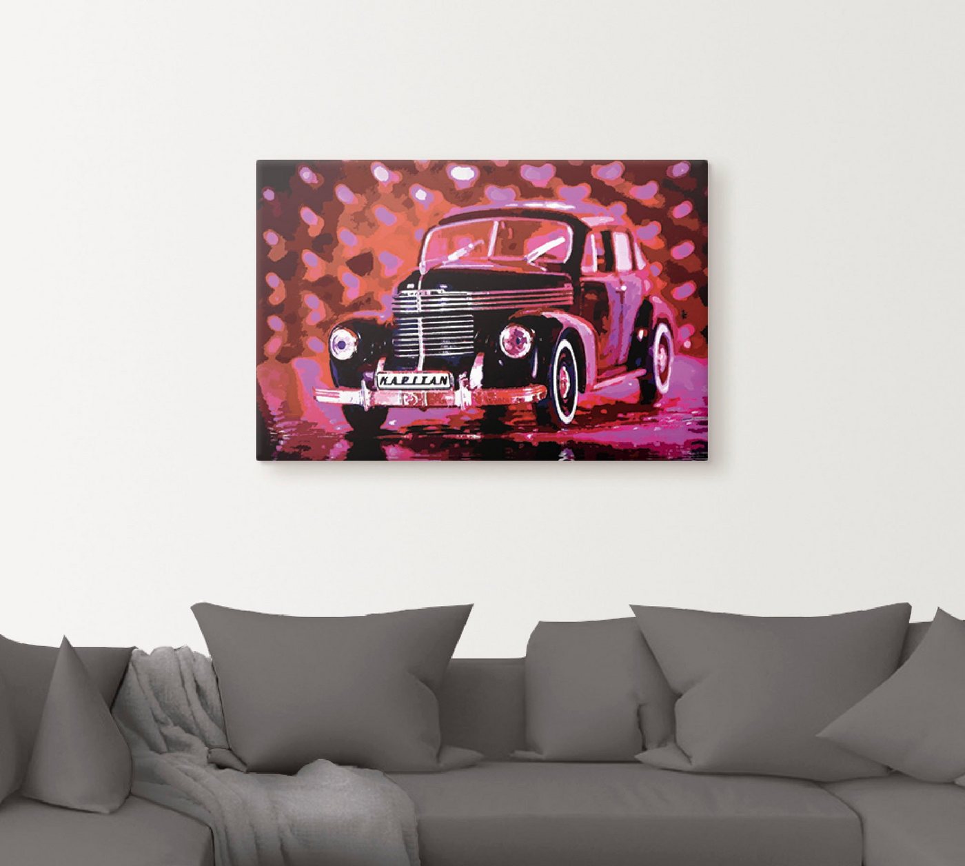 Artland Wandbild »Opel Kapitän - Pretty In Pink«, Auto (1 Stück), in vielen Größen & Produktarten - Alubild / Outdoorbild für den Außenbereich, Leinwandbild, Poster, Wandaufkleber / Wandtattoo auch für Badezimmer geeignet-kaufen