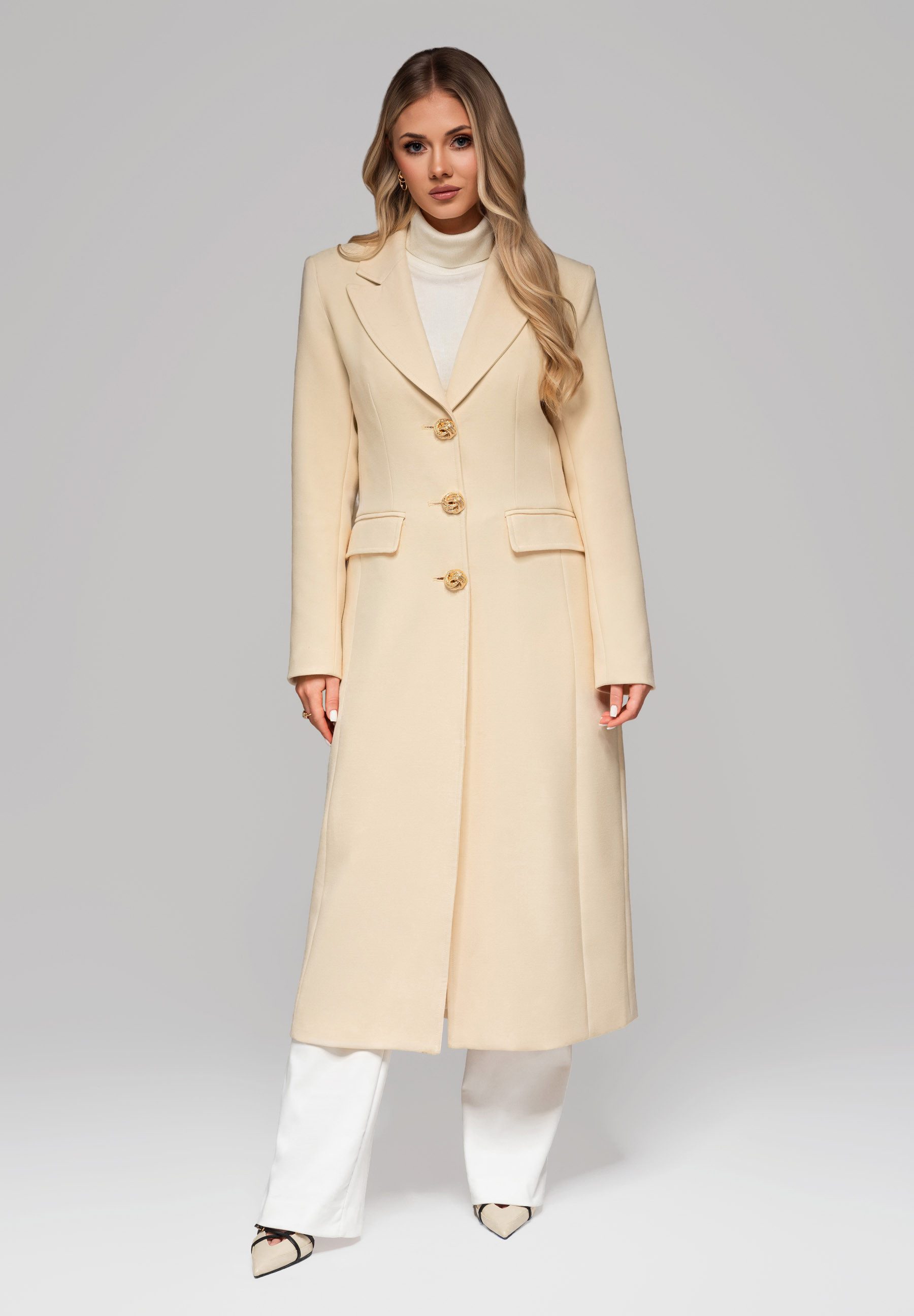 OMBRE Wintermantel Langer Damenmantel günstig online kaufen