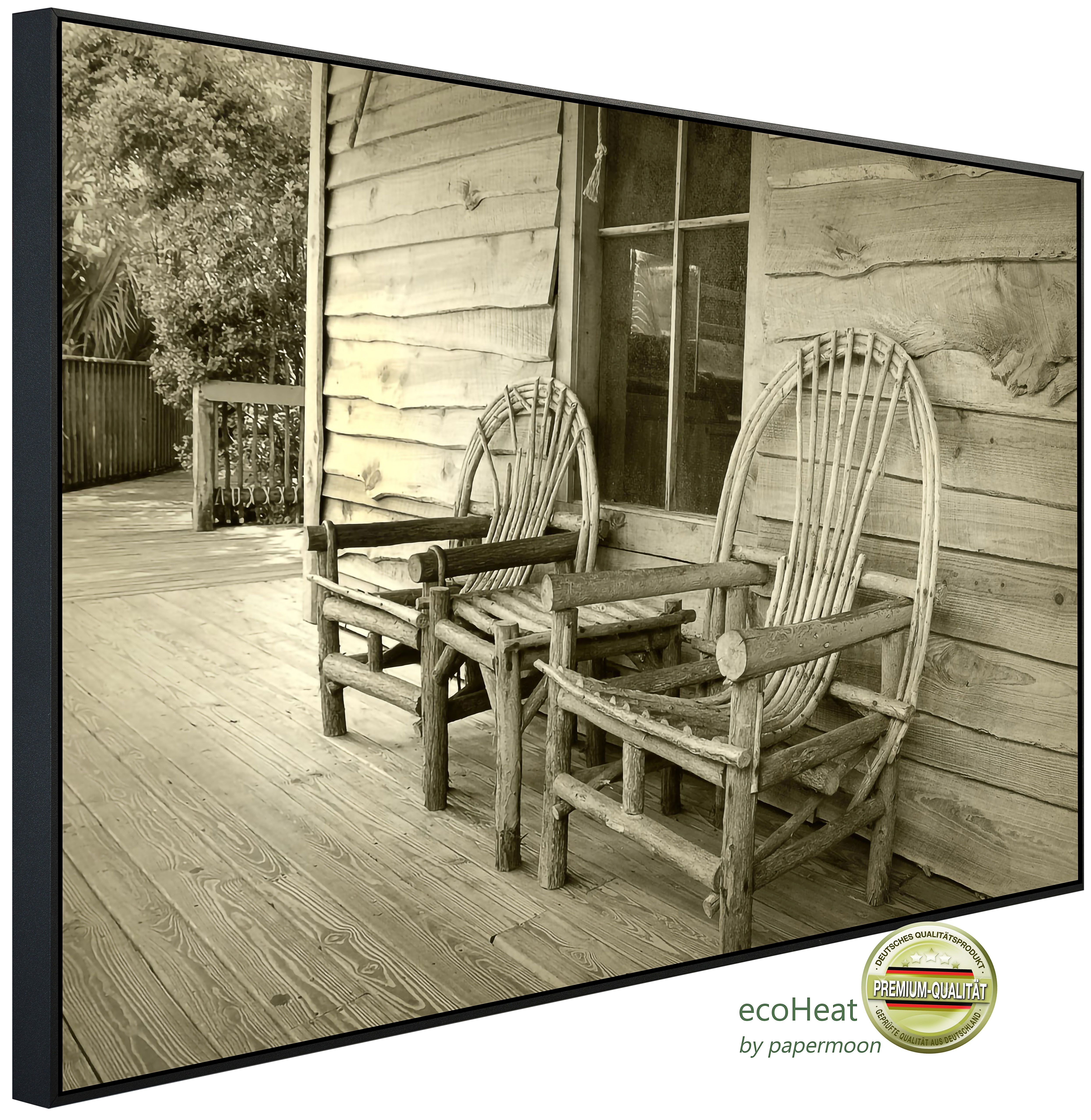 Papermoon Infrarotheizung INFRAROT-BILD-HEIZUNG, Stühle, Terrasse, TÜV-Rheinland/GS zertifiziert, angenehme Strahlungswärme