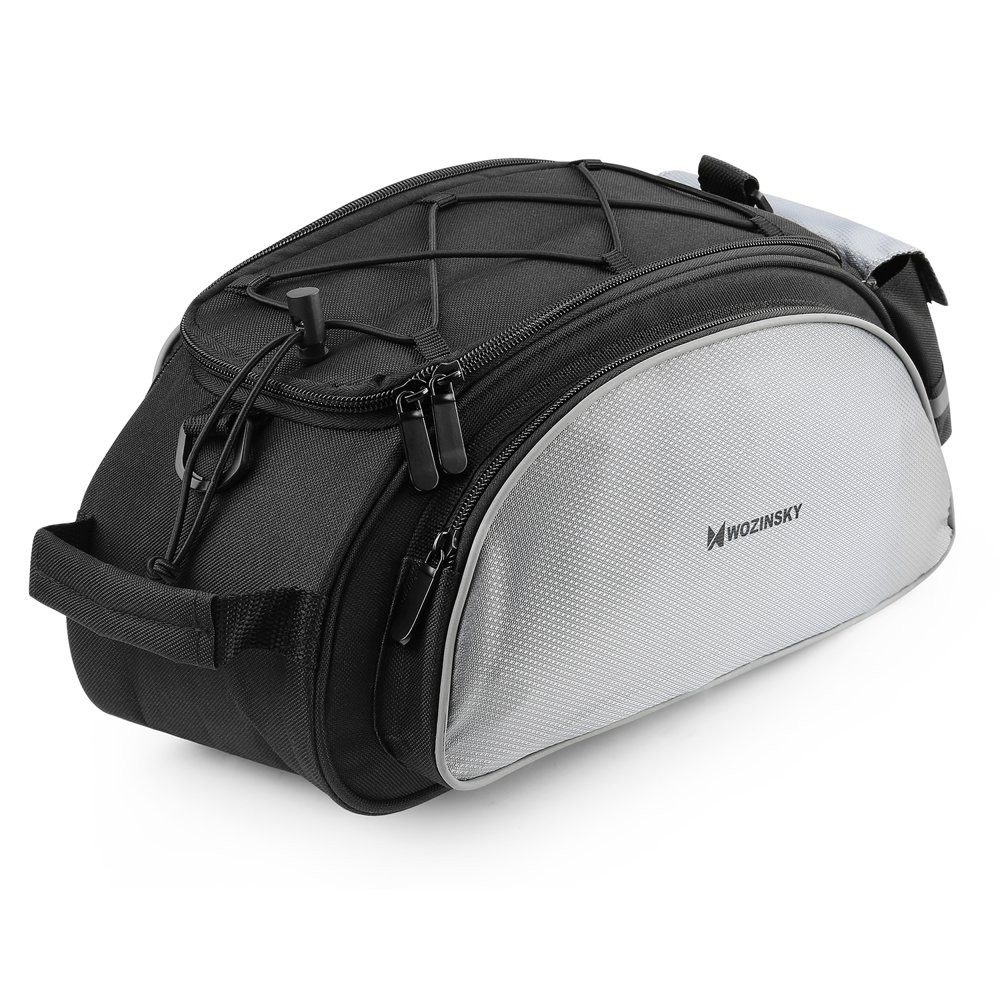 Wozinsky Fahrradtasche Fahrradtasche, Gepäcktasche Gepäckträger Bike, Rad 13L in Schwarz