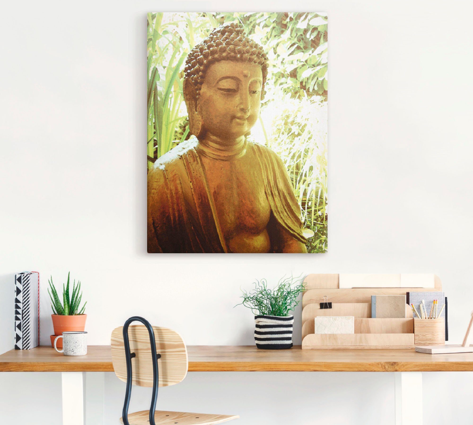 Artland Wandbild Die Seele von Buddha, Religion (1 St), als Leinwandbild, Poster in verschied. Größen