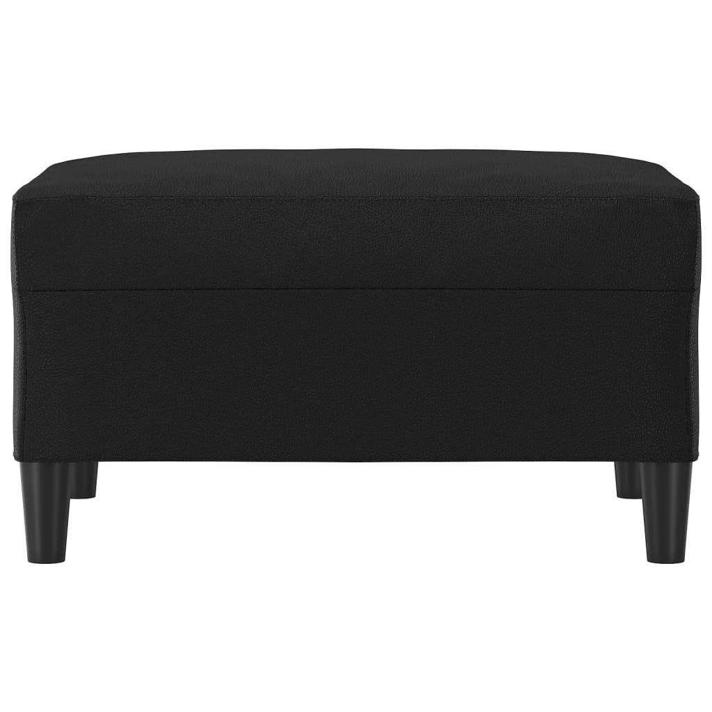 vidaXL Polsterhocker Fußhocker Schwarz 70x55x41 cm Kunstleder (1 St) – Bild 3 von 5