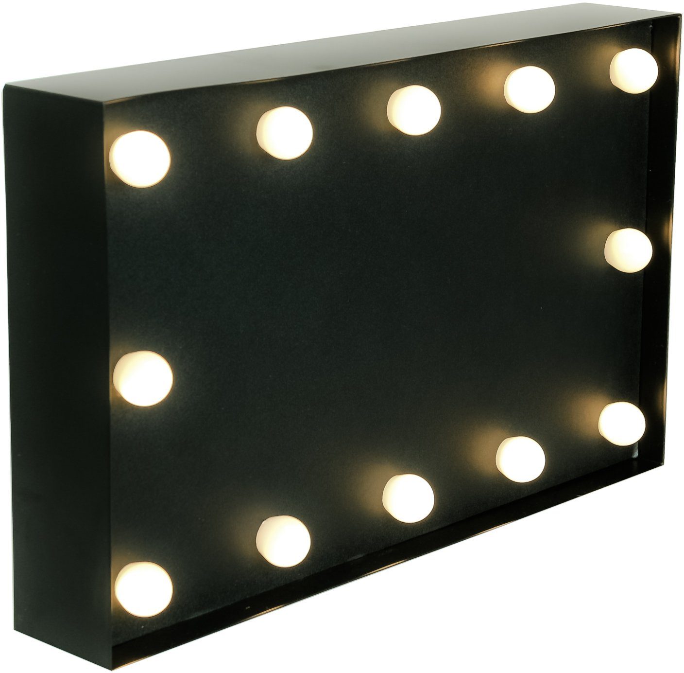 LEDs Wandlampe, MARQUEE LED - Blackboard integriert, LED Warmweiß, 12 festverbauten Blackboard, mit LIGHTS Tischlampe 31x19cm fest Dekolicht