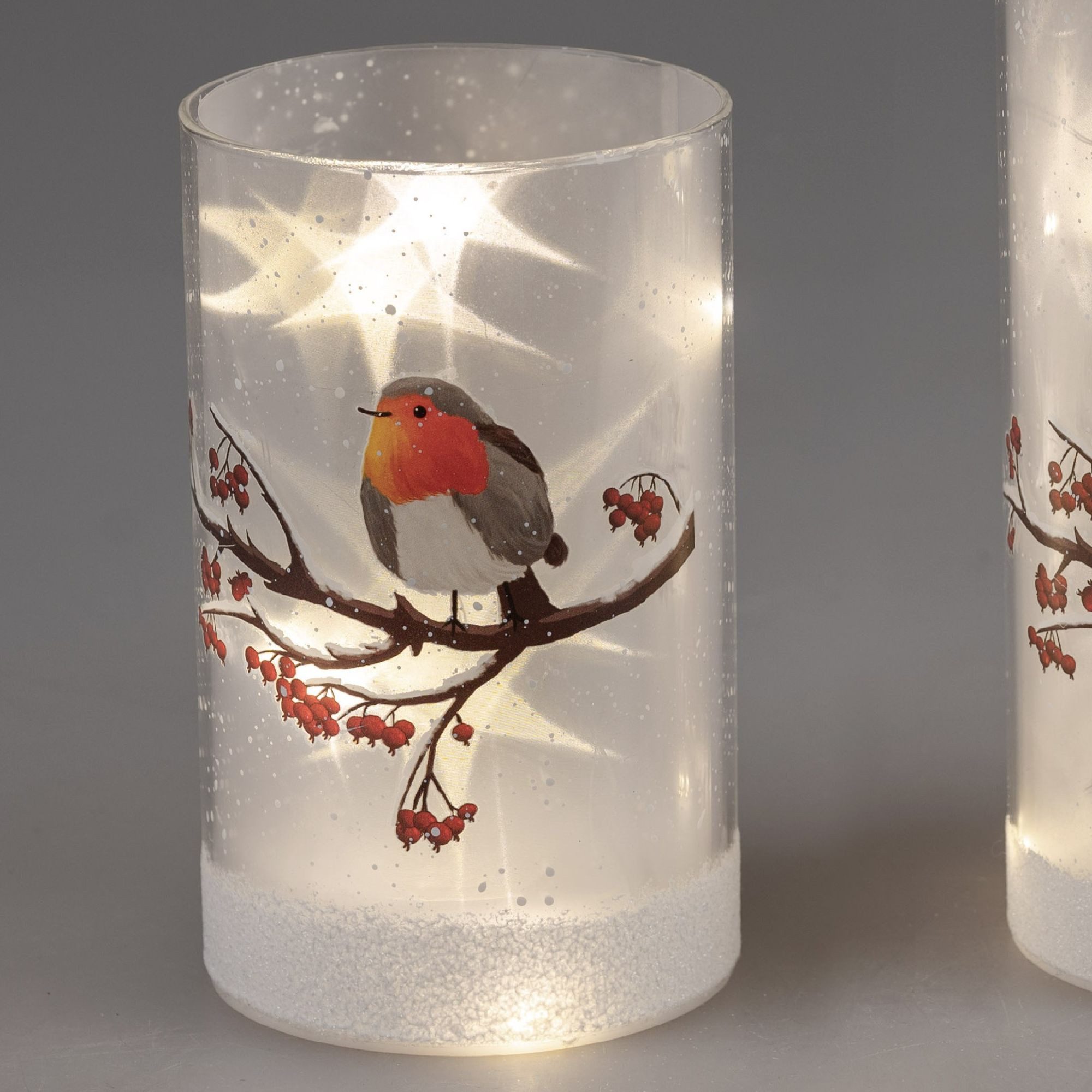 formano LED Tischleuchte Winterzeit, Mit Timerfunktion, Weiß, Motiv: Vogel günstig online kaufen