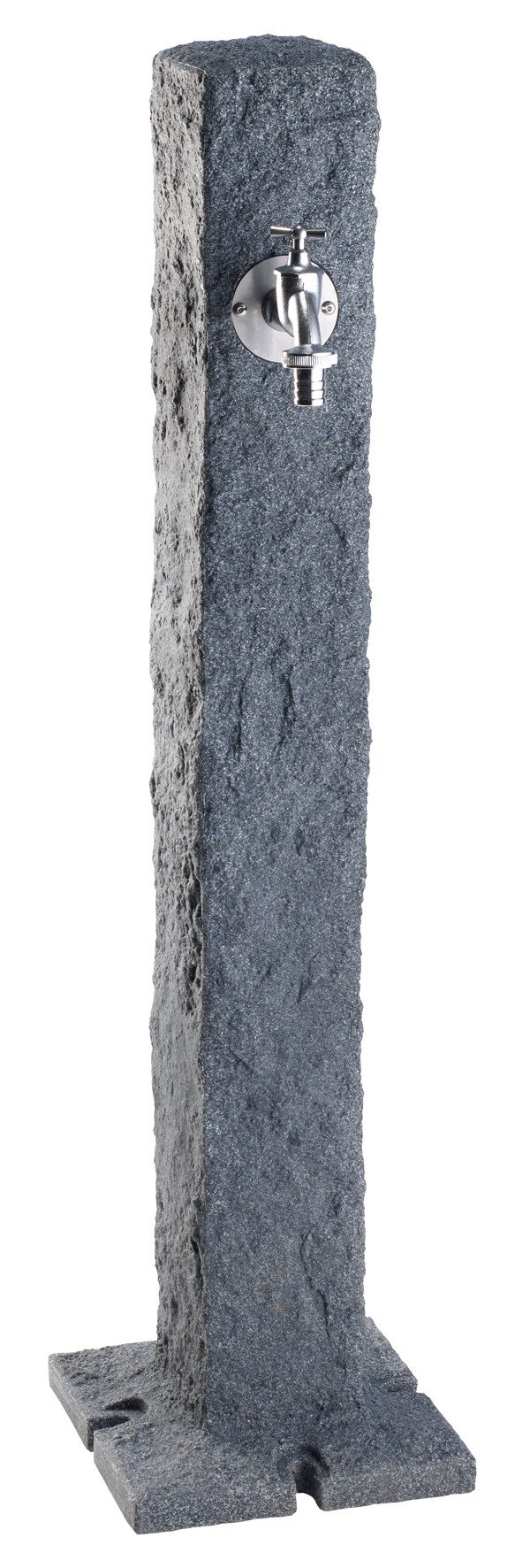 GARANTIA Regentonne GRANIT Wasserzapfsäule darkgranite inkl. Chrom-Auslaufhahn