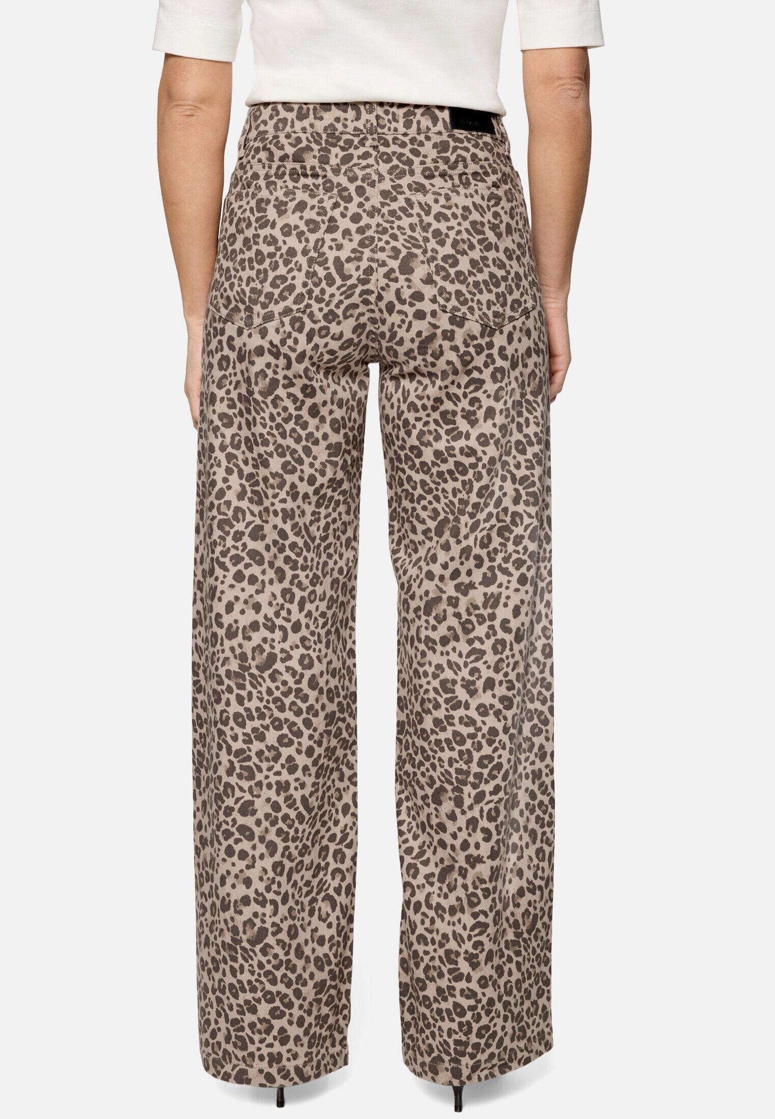 Zero Mom-Jeans Damen mit weitem Bein
