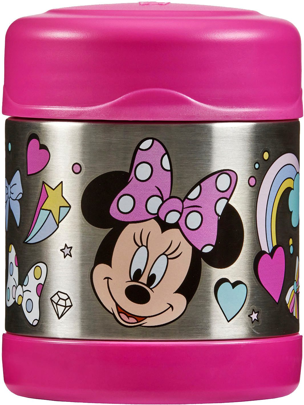THERMOS Thermobehälter FUNTAINER FOOD JAR DISNEY, Thermobehälter für Essen, spülmaschinenfest, Edelstahl, Kunststoff, Silikon, (1-tlg), 0,3l, 7h heiß & 7h kalt, dicht & auslaufsicher