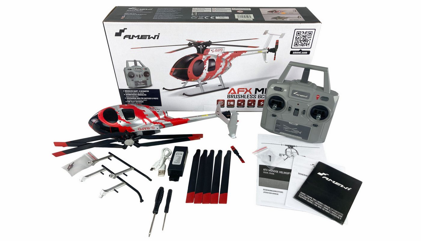 Thumbnail - Amewi RC-Bagger Amewi RC Hubschrauber AFX MD500E Zivil Brushless 4-Kanal 325mm 6G RTF
