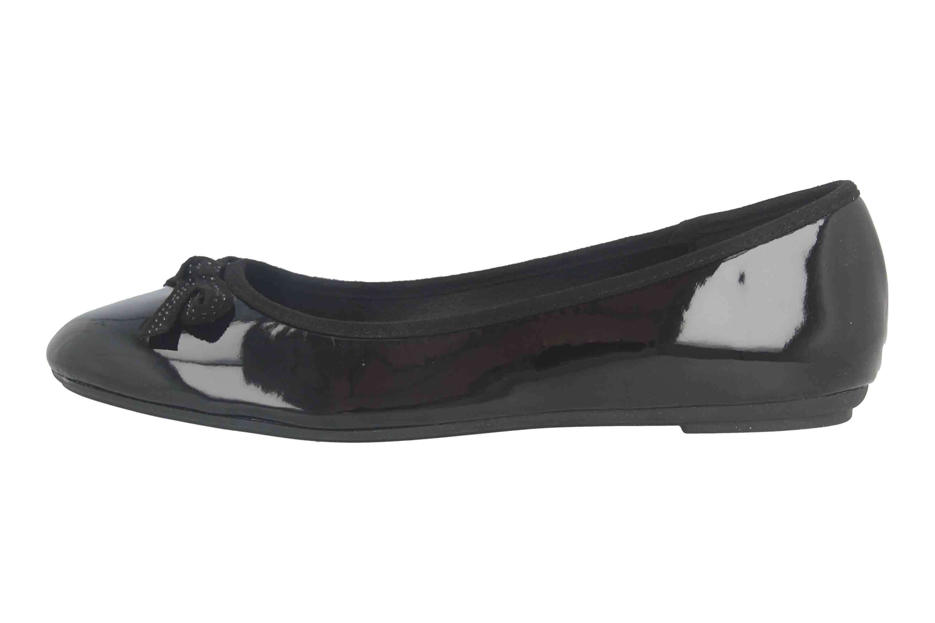 Fitters Footwear 2BB0882002 Black Patent Ballerina