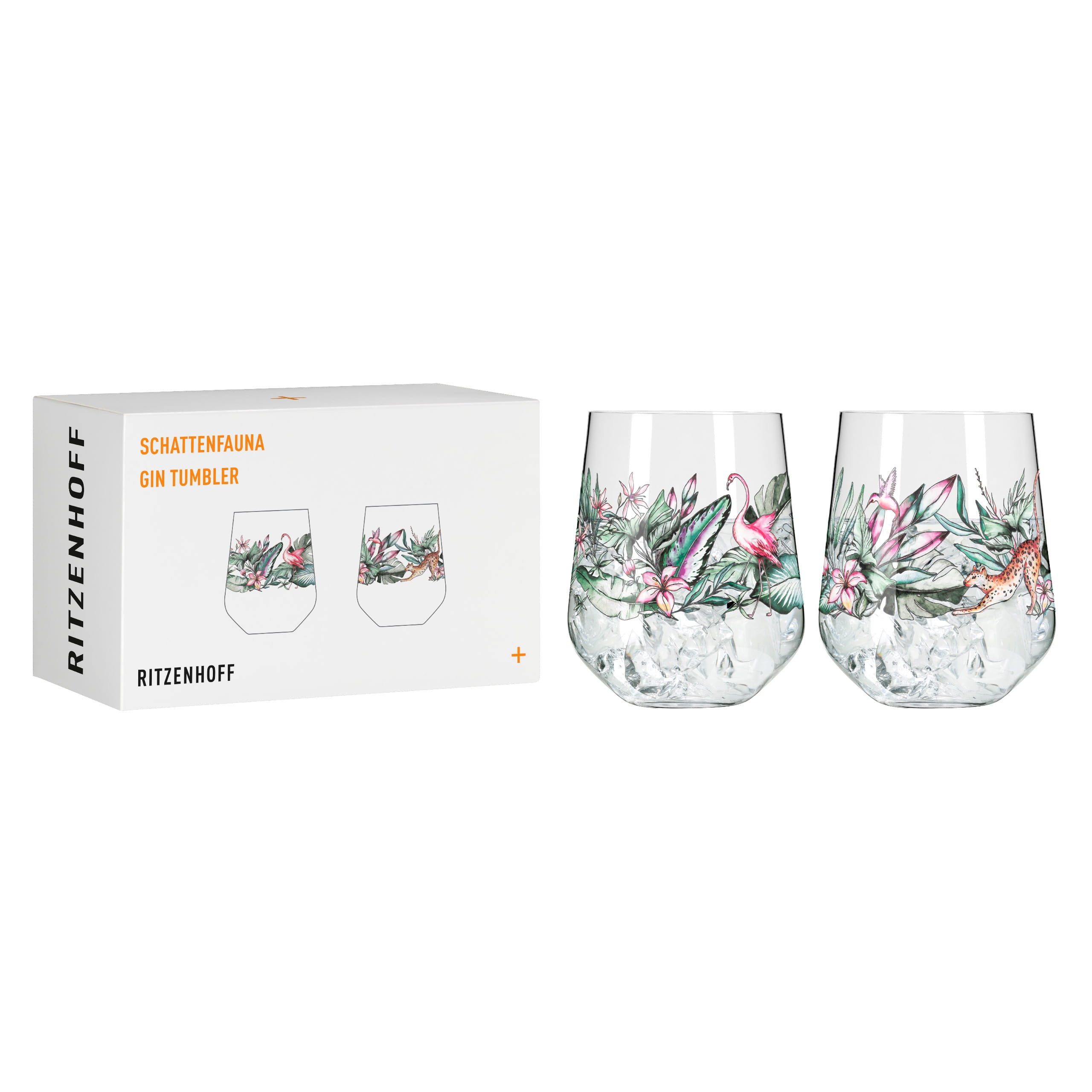 Ritzenhoff Longdrinkglas Schattenfauna, Kristallglas