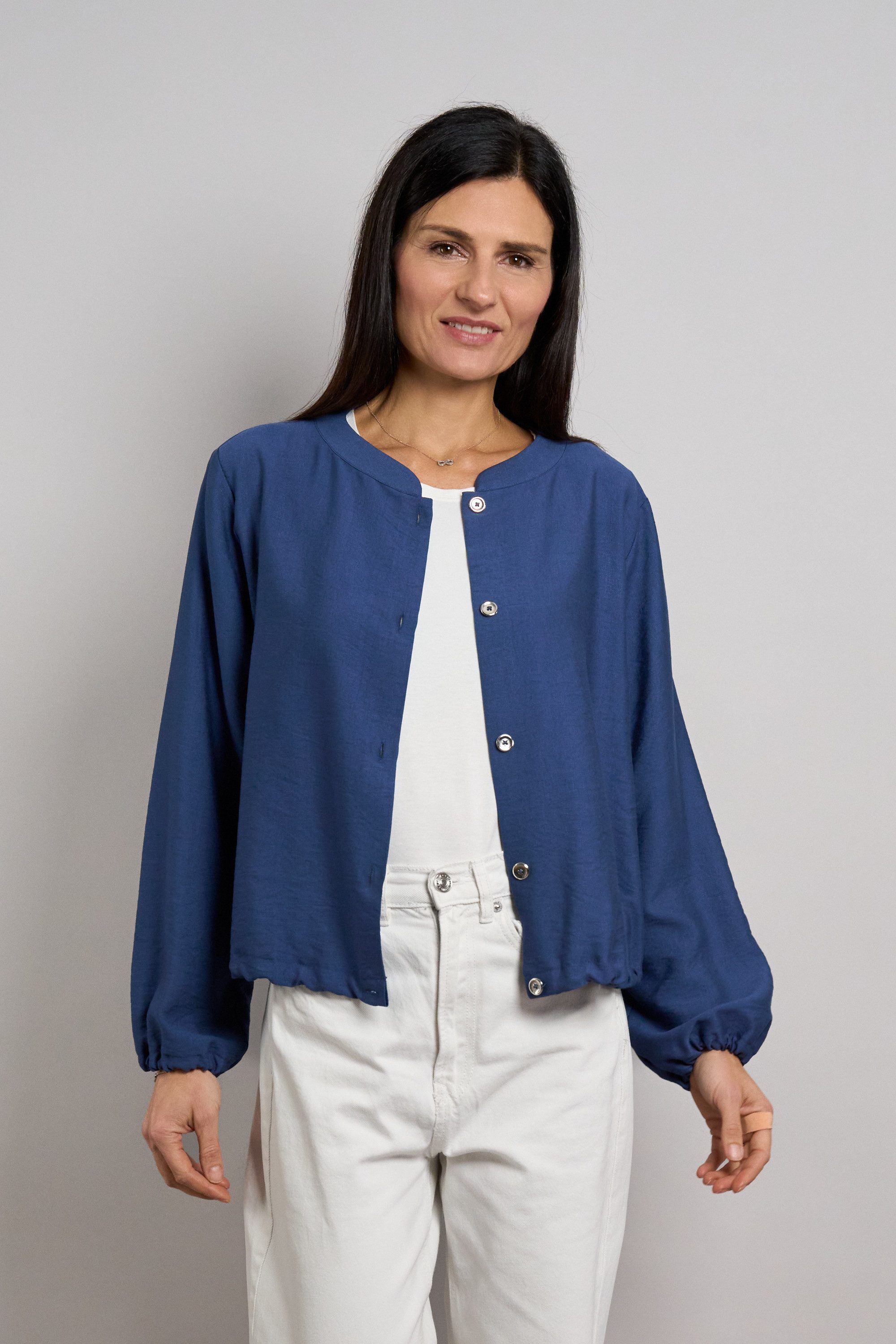 Seidel Moden Blusenjacke Otto exclusiv mit Knopfleiste - Viskose - MADE IN GERMANY