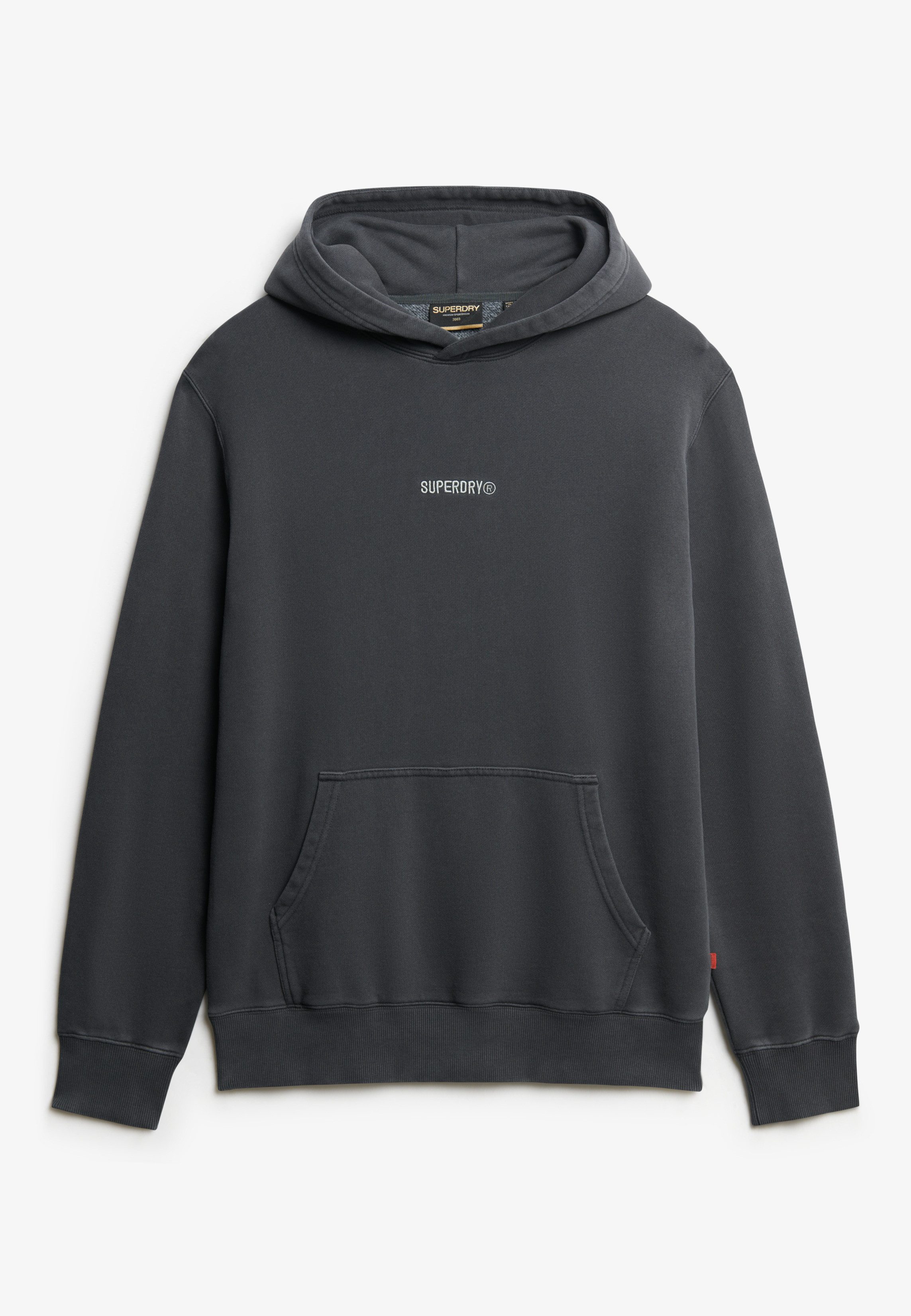 Superdry Kapuzensweatshirt MICRO LOGO HOOD aus Baumwolle und Polyester, Relaxed Fit, angeraute Sweatware