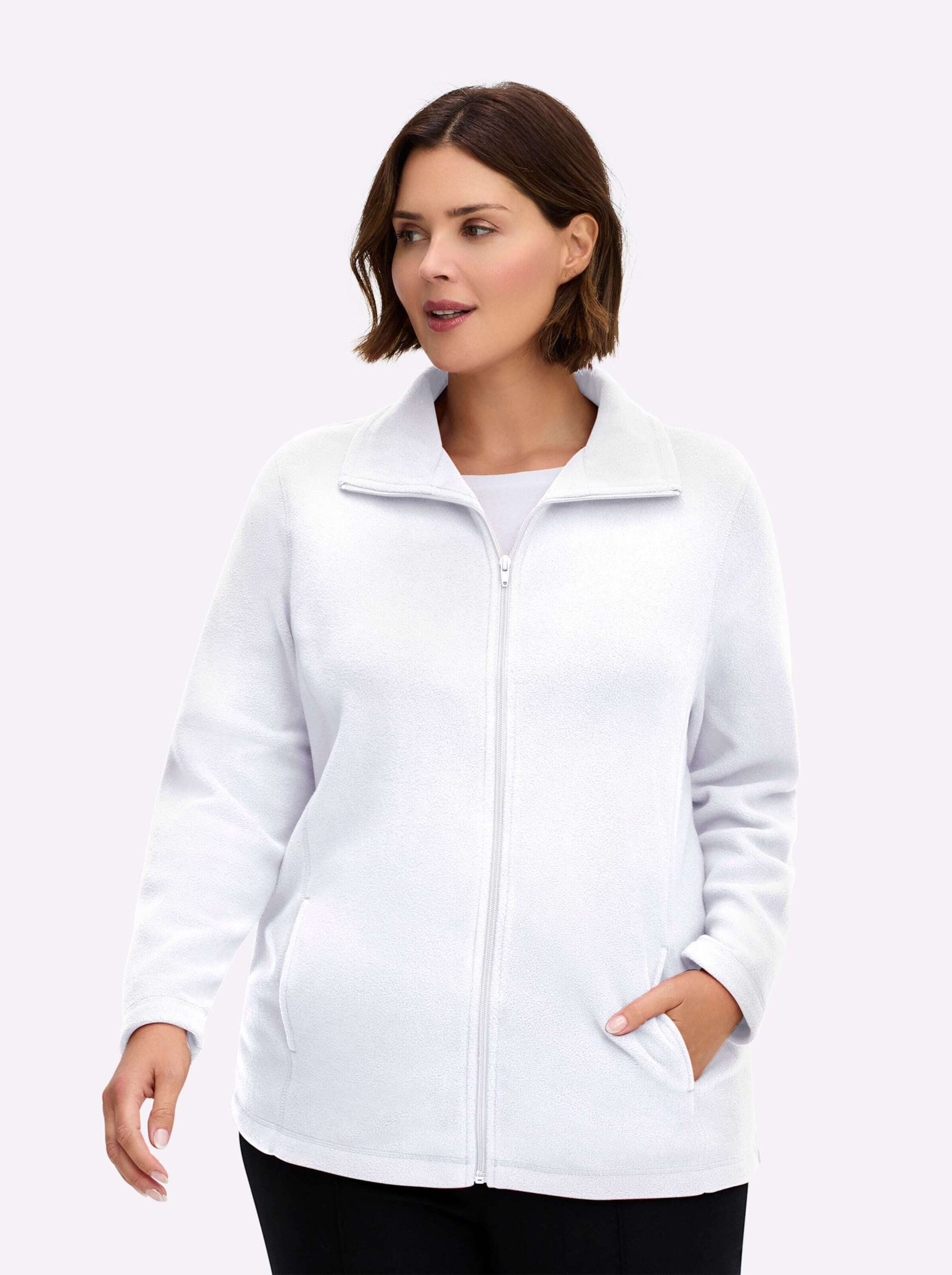 Sieh an! Fleecejacke Fleece-Jacke Langarm