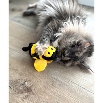 Aumüller Tierkuscheltier Katzenspielkissen mit Katzenminze - Hummel Maggie