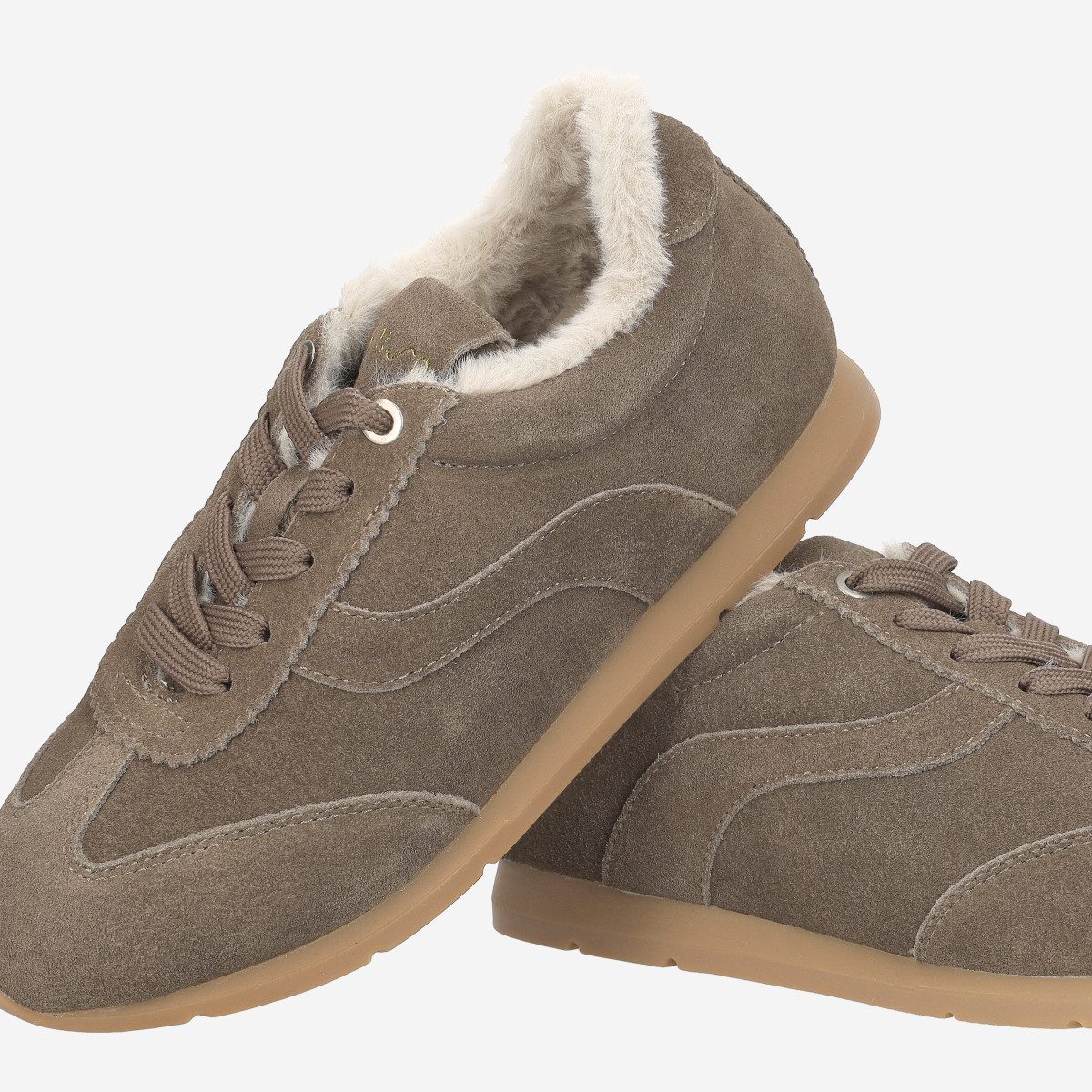 Unisa Unisa DAPSE_BS TAUPE, Warmfutter, Schnürschuhe, Braun, Damen Schnürschuh
