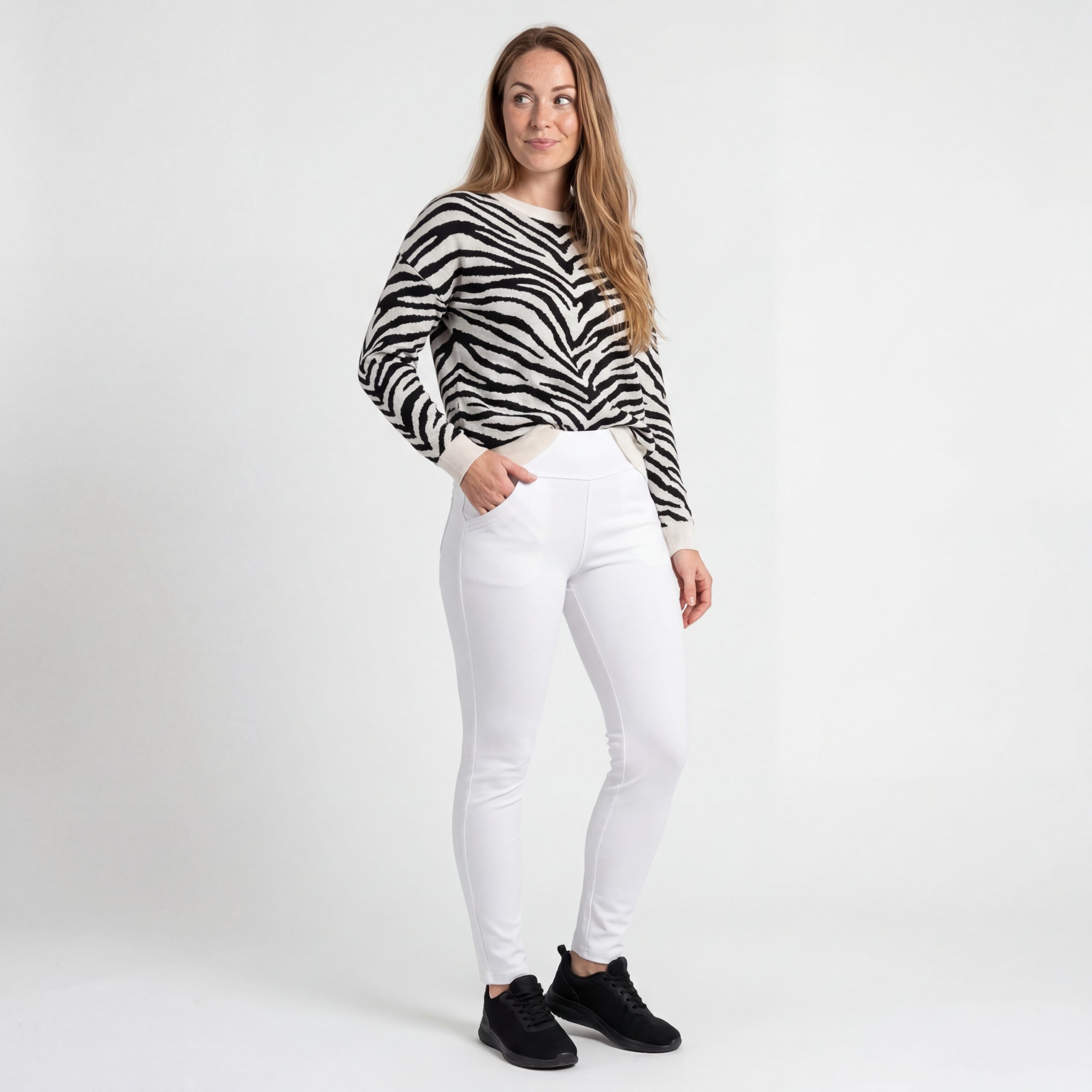 OriginalYou Schlupfhose Damen Stretch Hose Freizeithose Slim Fit Businesshose auch in großen Größen erhältlich