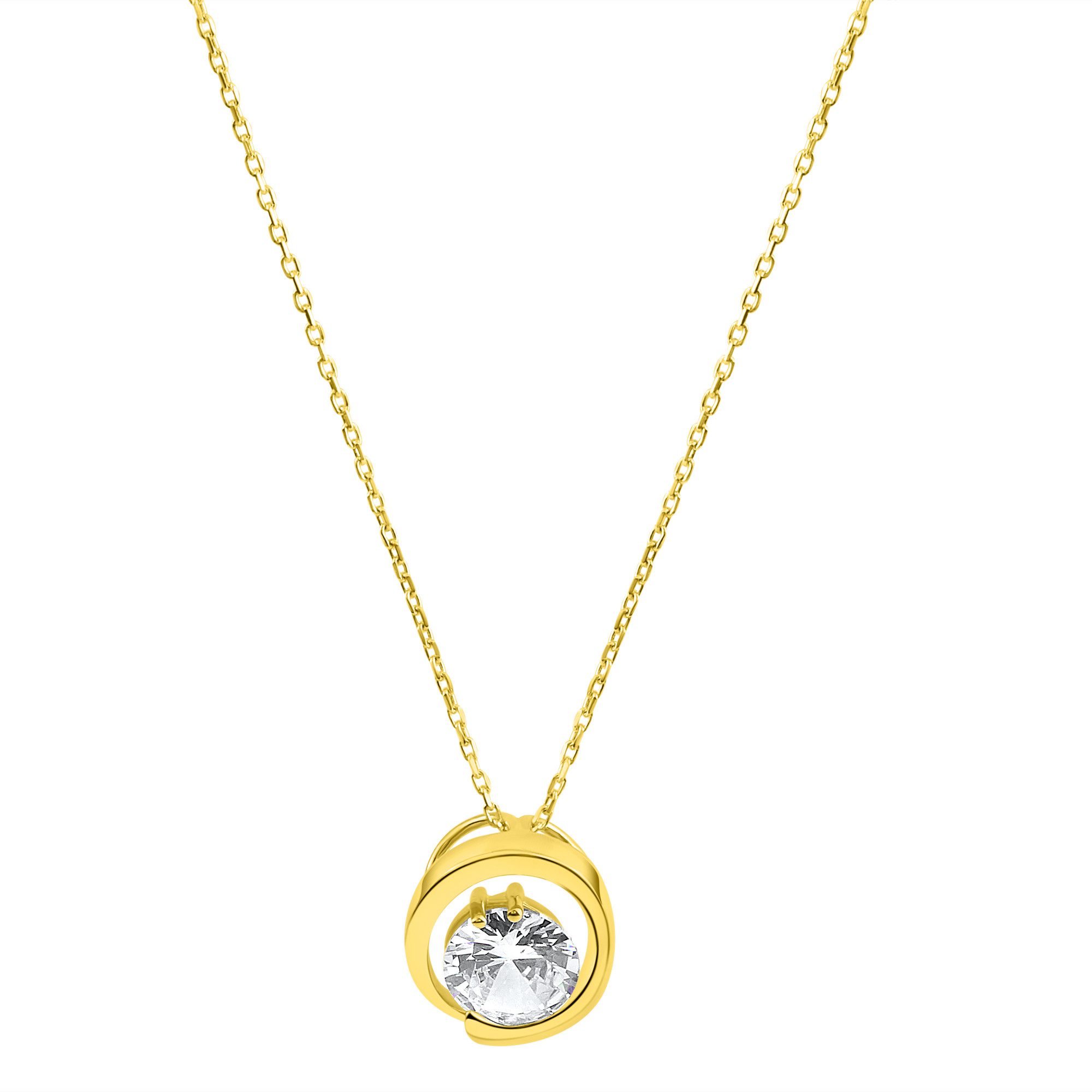 Fascination by Ellen K. Kette mit Anhänger 585/- Gelbgold Zirkonia